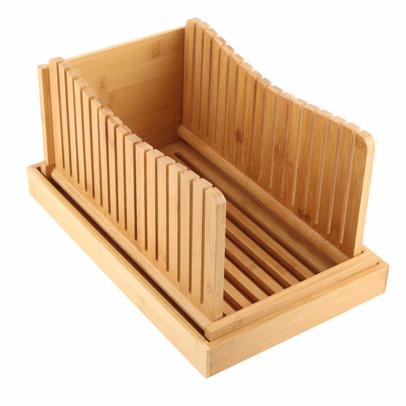 Bamboo Foldable Bread Slicing Guide Toast Loaf Cutting Guide Slicing Maker view 9