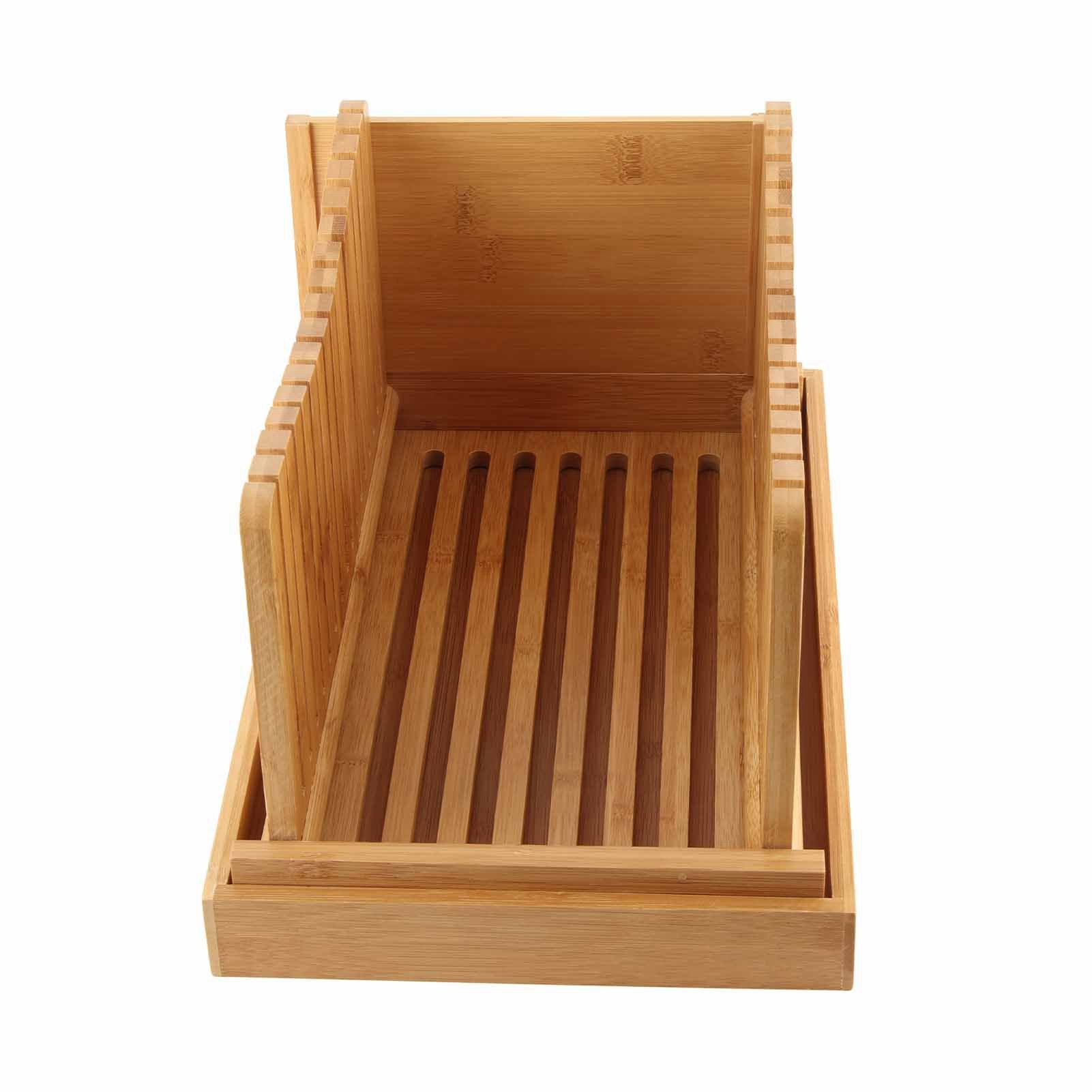Bamboo Foldable Bread Slicing Guide Toast Loaf Cutting Guide Slicing Maker view 10