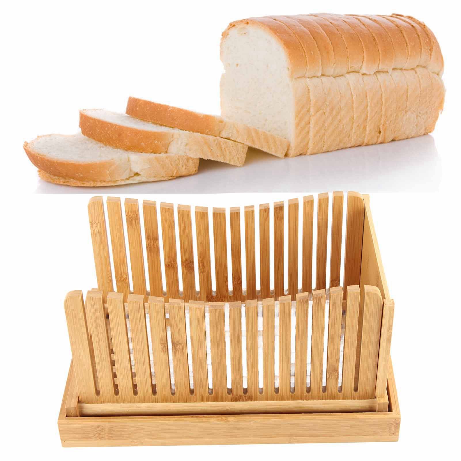 Bamboo Foldable Bread Slicing Guide Toast Loaf Cutting Guide Slicing Maker view 11