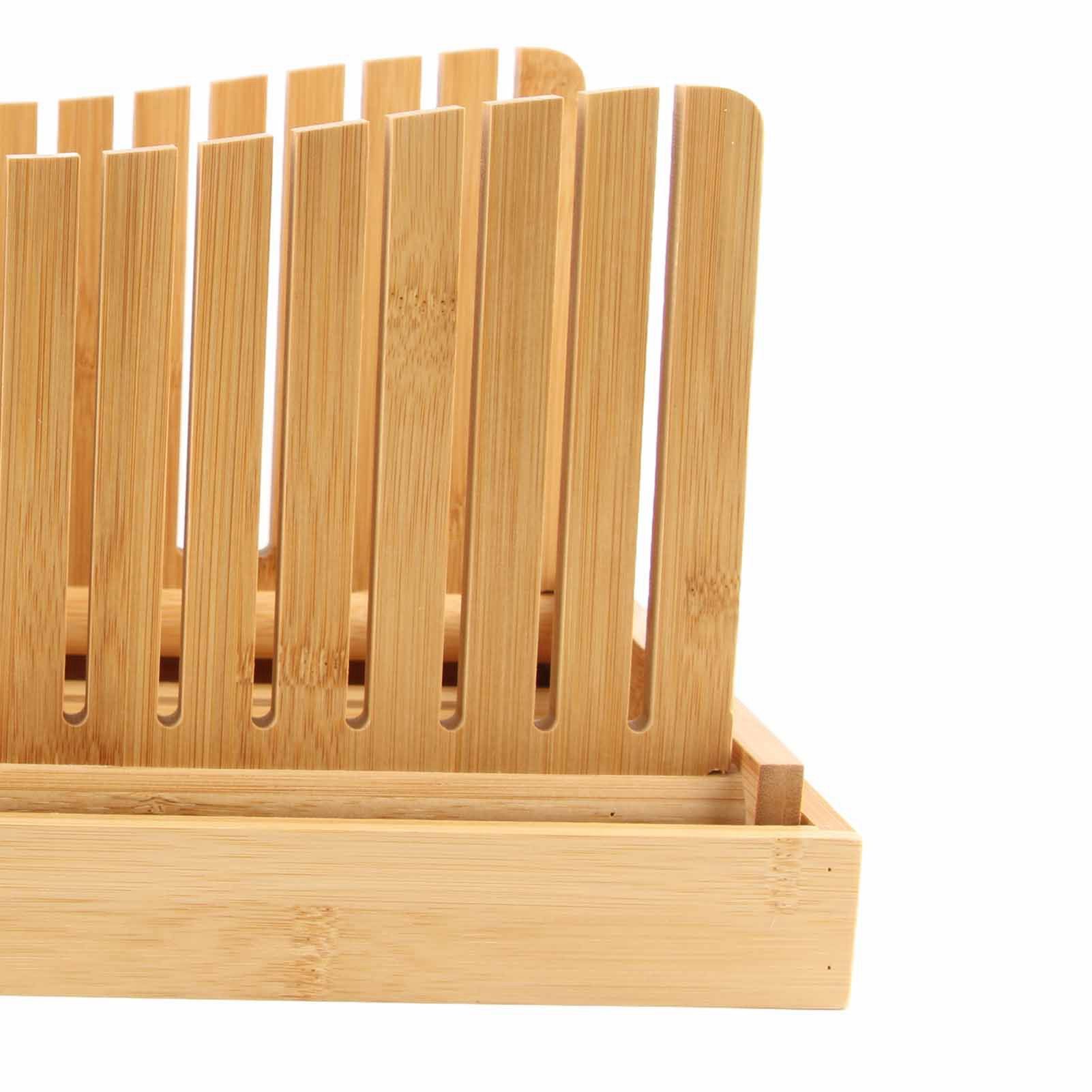 Bamboo Foldable Bread Slicing Guide Toast Loaf Cutting Guide Slicing Maker view 13