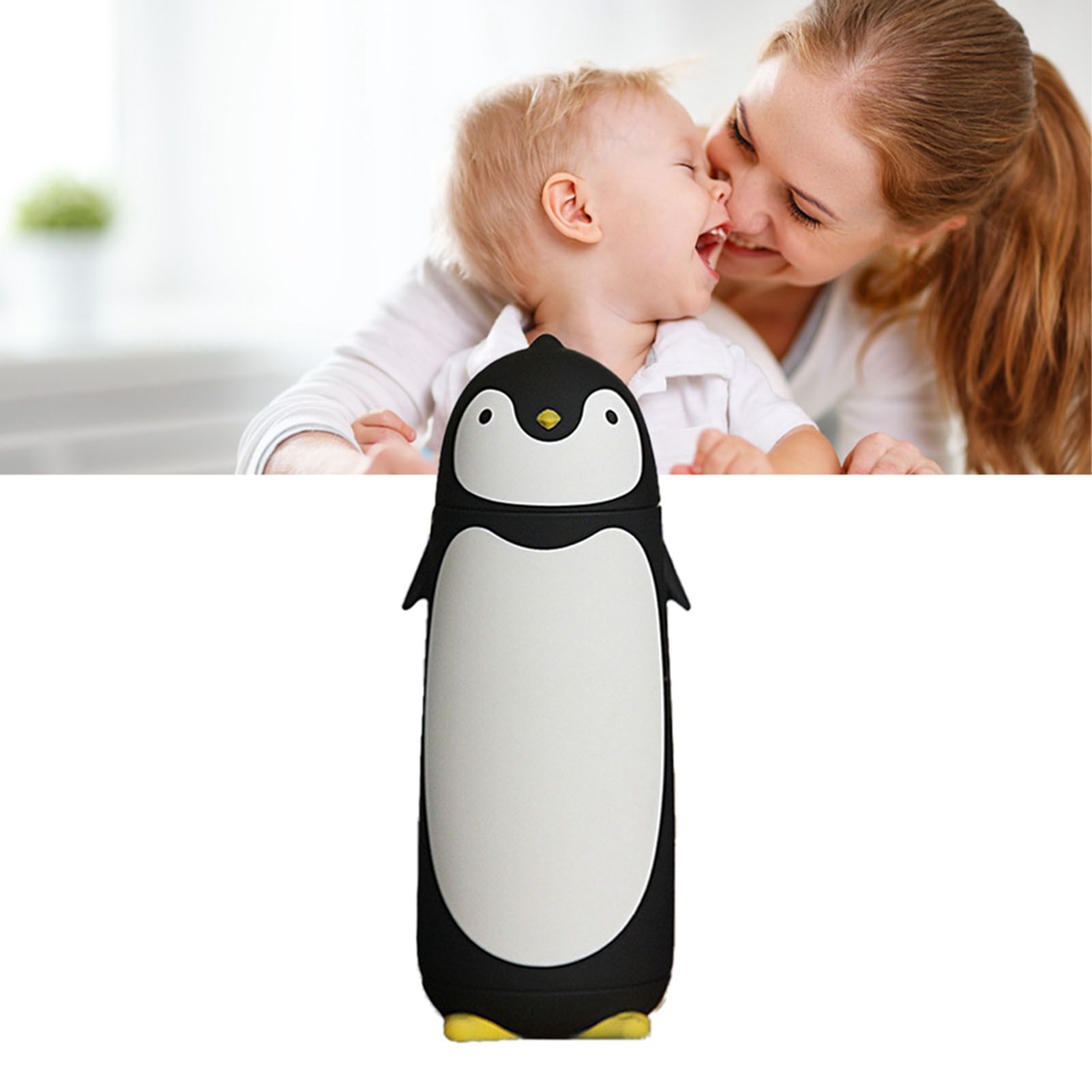 Water Bottle Penguin Design Heat Insulation 300ml Portable Water Cup for view 6