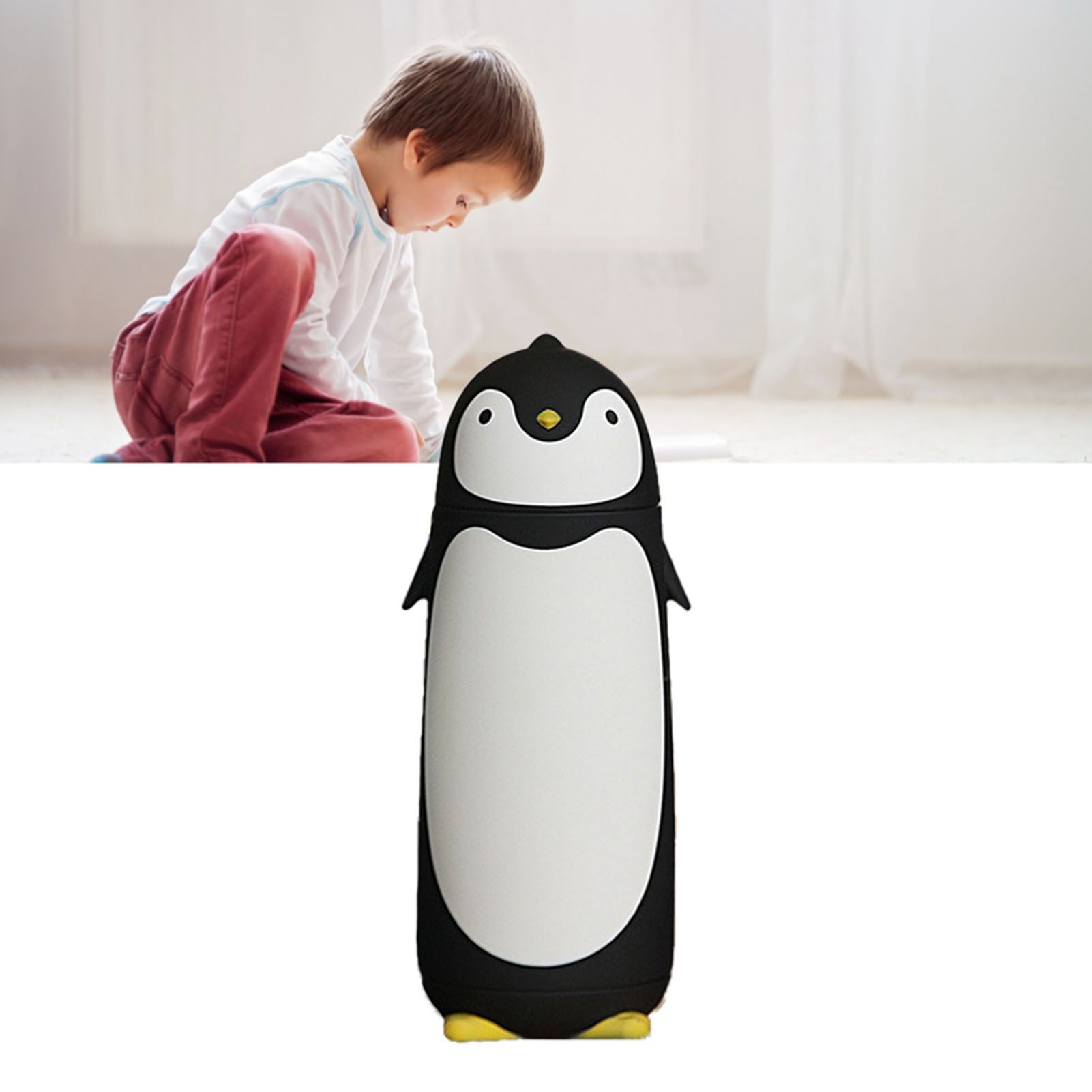 Water Bottle Penguin Design Heat Insulation 300ml Portable Water Cup for view 12