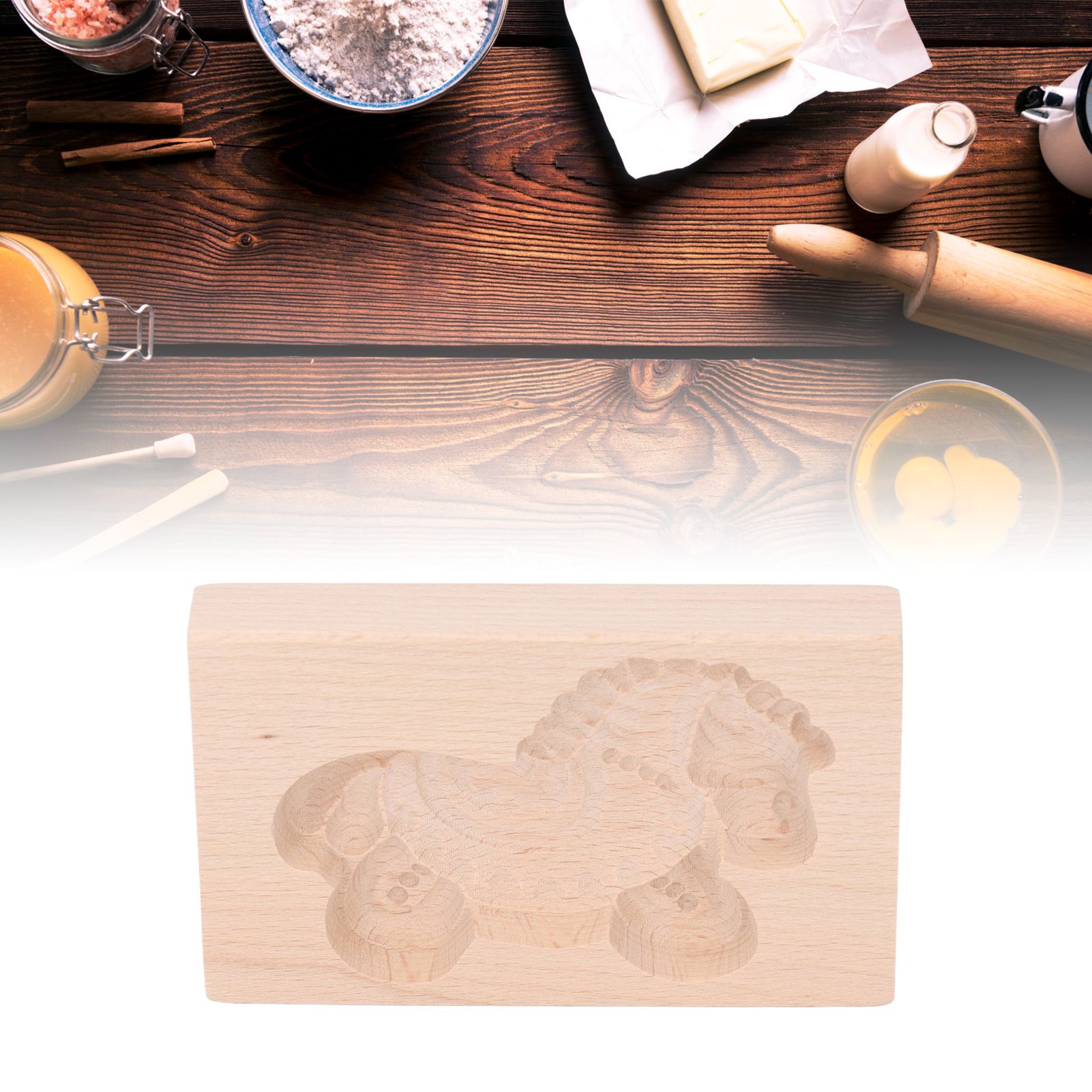 Animal Cookie Mold Lovely Vivid Wooden Biscuit Press Stamp Easy Demoulding view 11