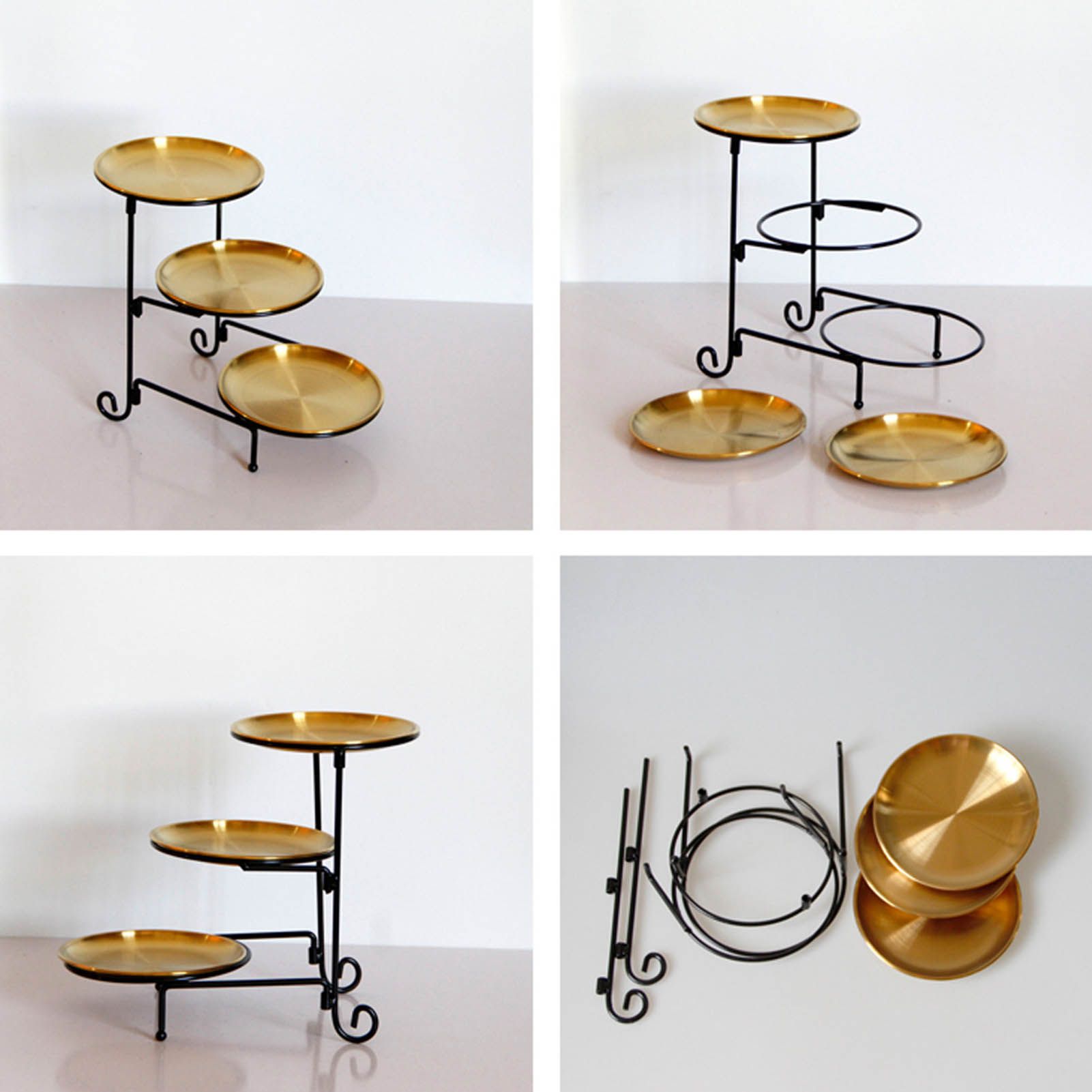 Three Layer Fruit Basket Stainless Steel Fruit Basket Modern Multi Layer Fruit view 6