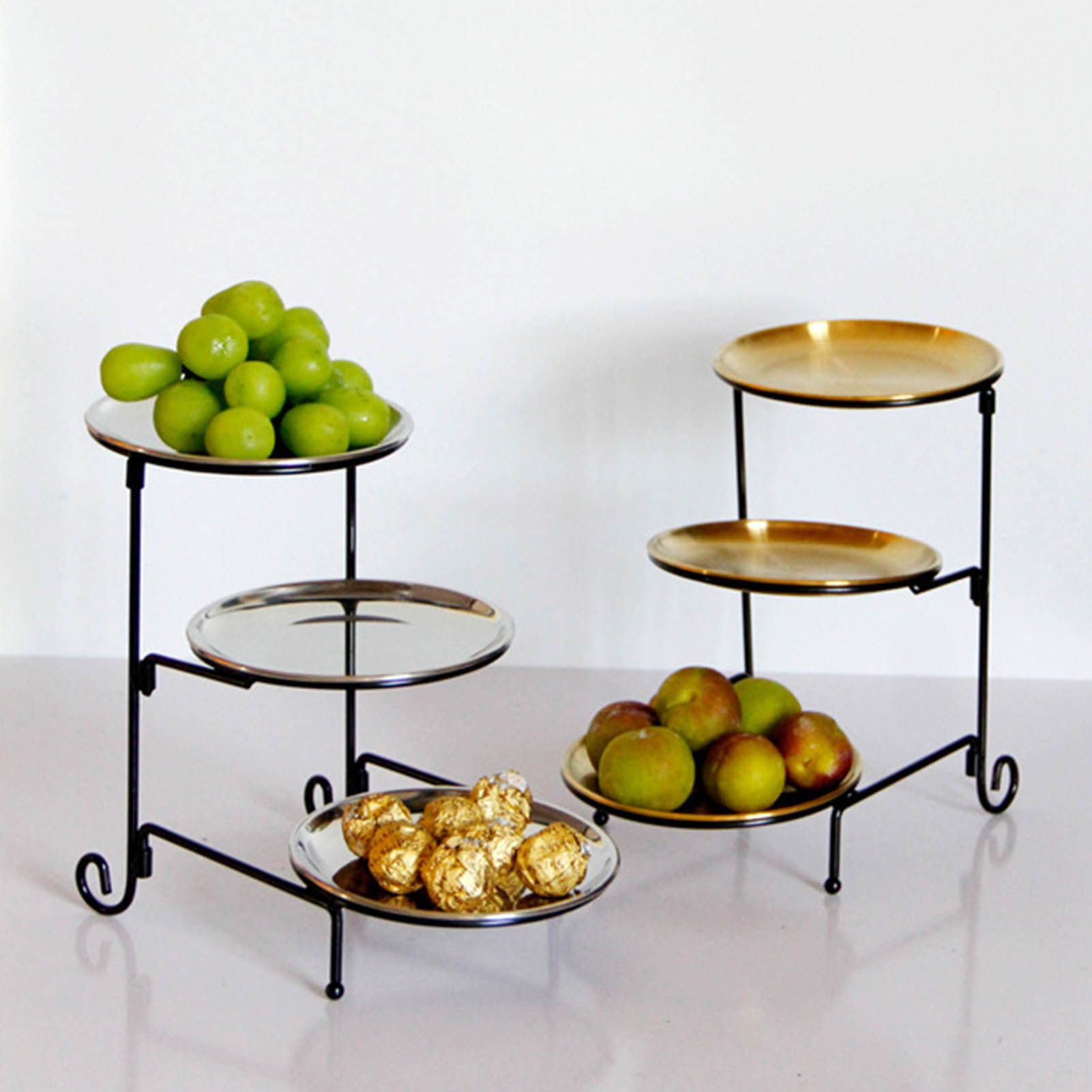 Three Layer Fruit Basket Stainless Steel Fruit Basket Modern Multi Layer Fruit view 11