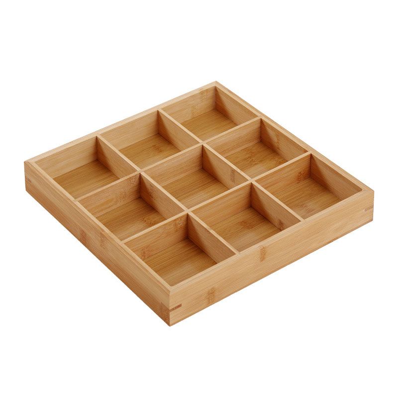 Divided Wooden Tray Multi Compartments Serving Tray for Hot Pot Restaurants