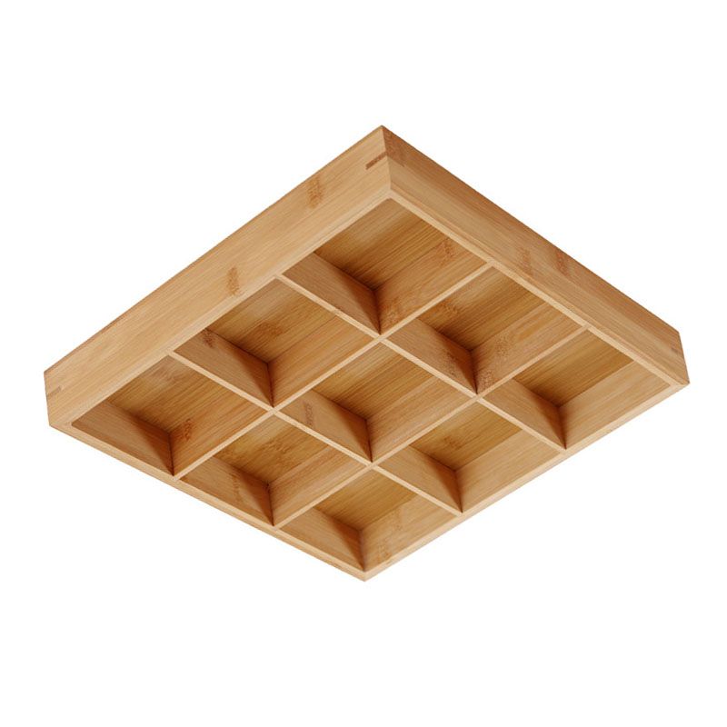 Divided Wooden Tray Multi Compartments Serving Tray for Hot Pot Restaurants view 3