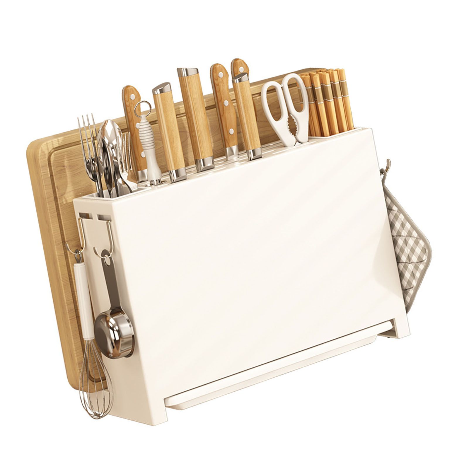 Kitchen Knife Drying Holder Integrated Chopsticks Cutting Board Storage Rack view 2