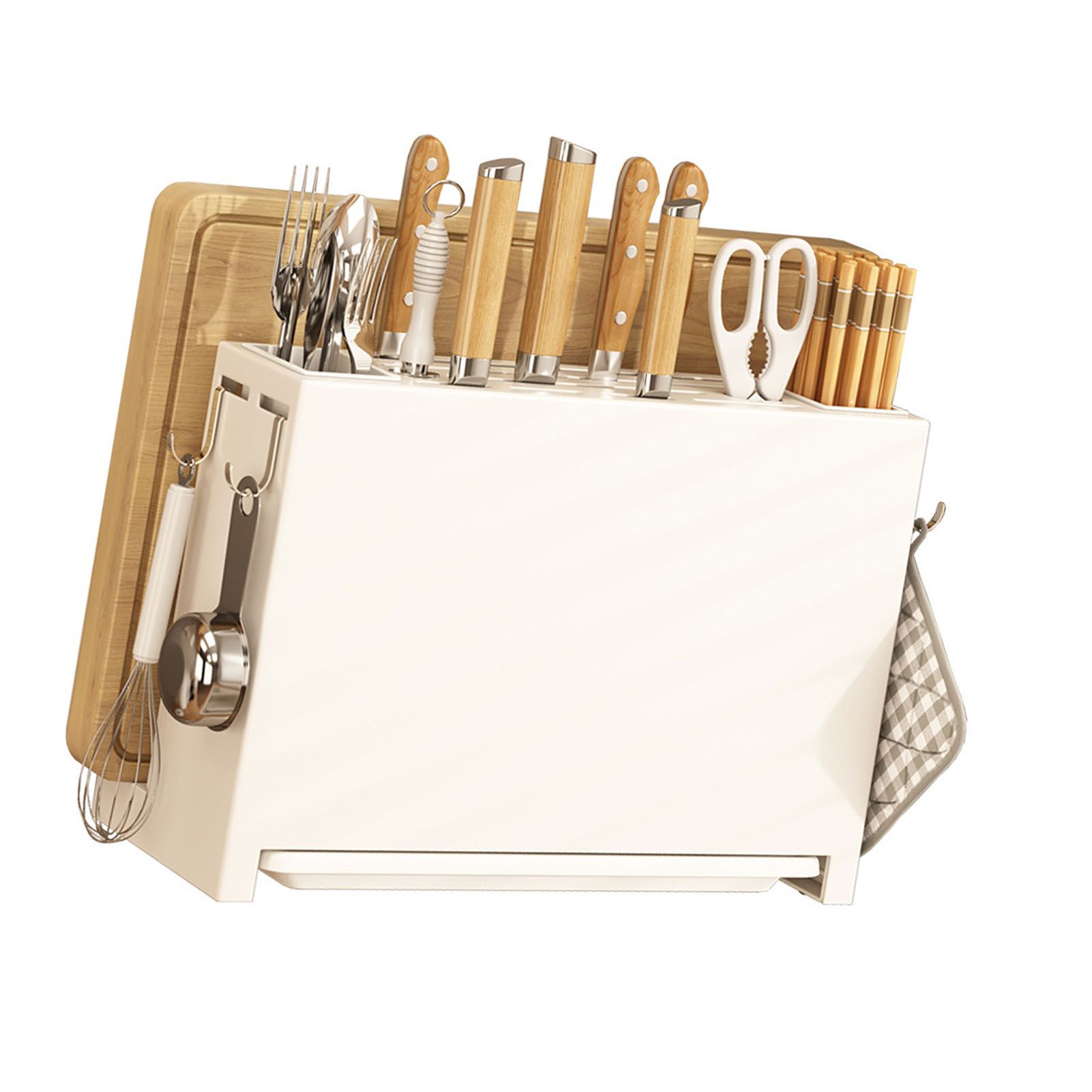 Kitchen Knife Drying Holder Integrated Chopsticks Cutting Board Storage Rack view 4
