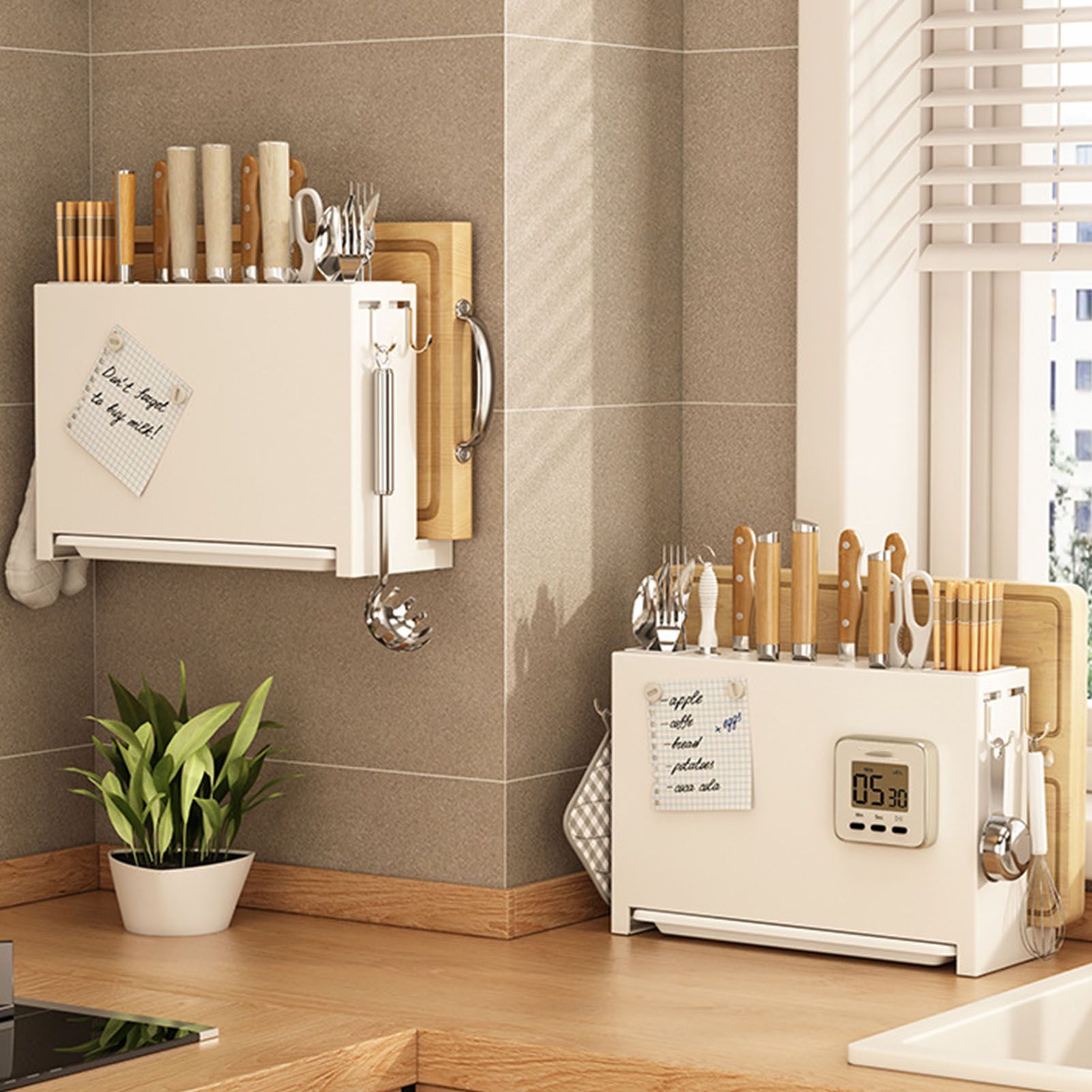 Kitchen Knife Drying Holder Integrated Chopsticks Cutting Board Storage Rack view 6