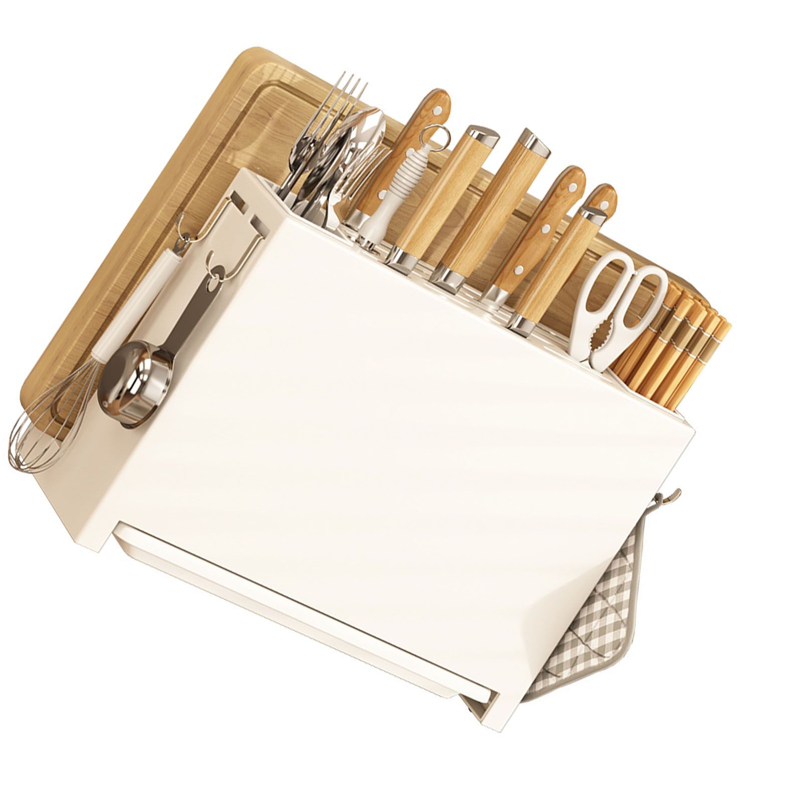 Kitchen Knife Drying Holder Integrated Chopsticks Cutting Board Storage Rack view 11