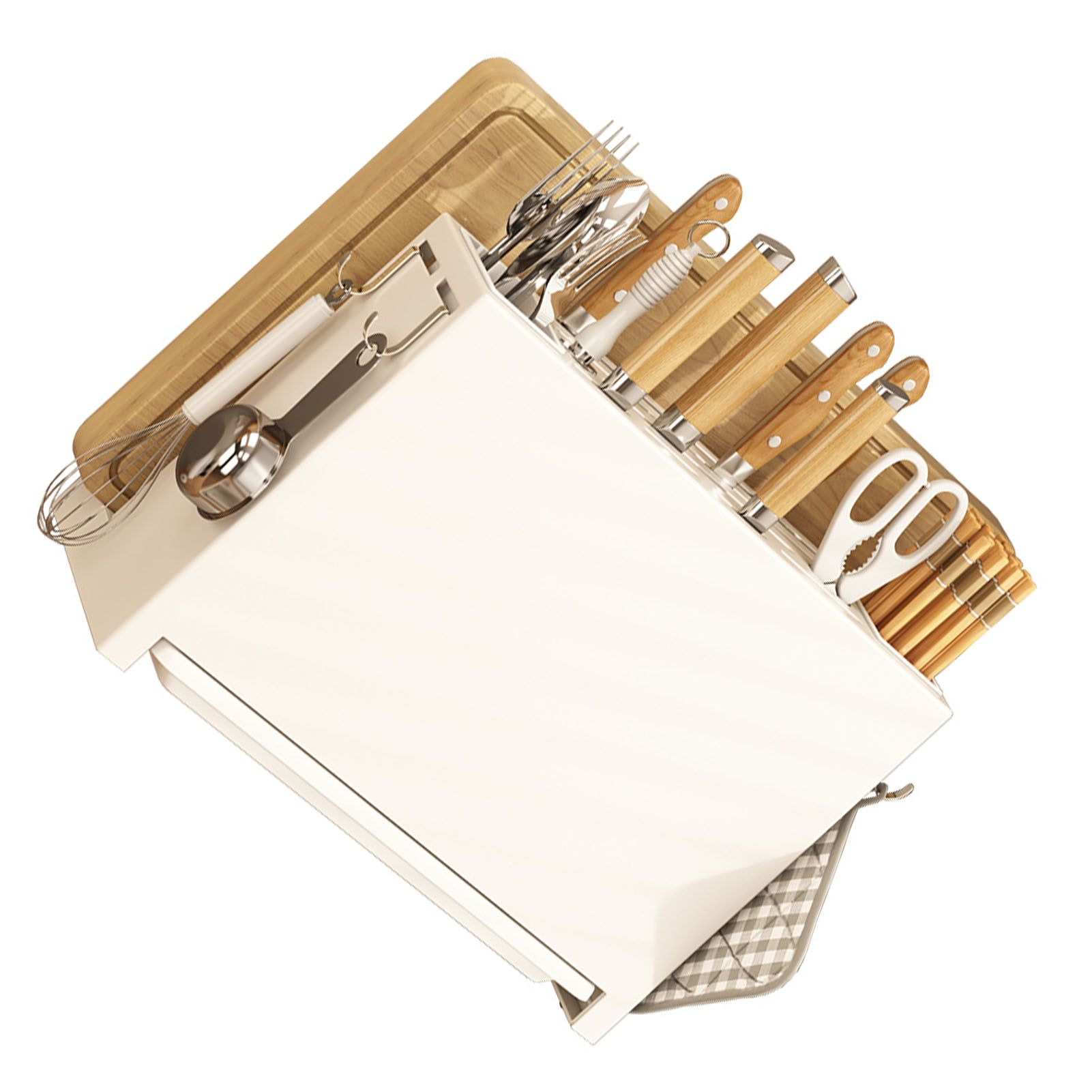 Kitchen Knife Drying Holder Integrated Chopsticks Cutting Board Storage Rack view 12