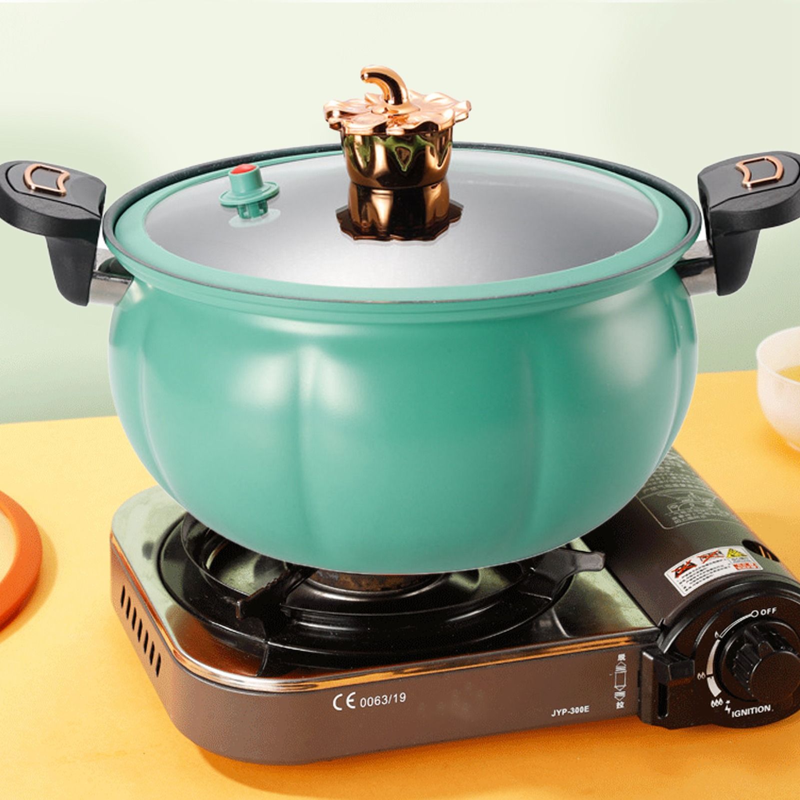 Micro Pressure Cooker Pumpkin Non Stick Multifunctional Soup Pot Gas Stove view 5