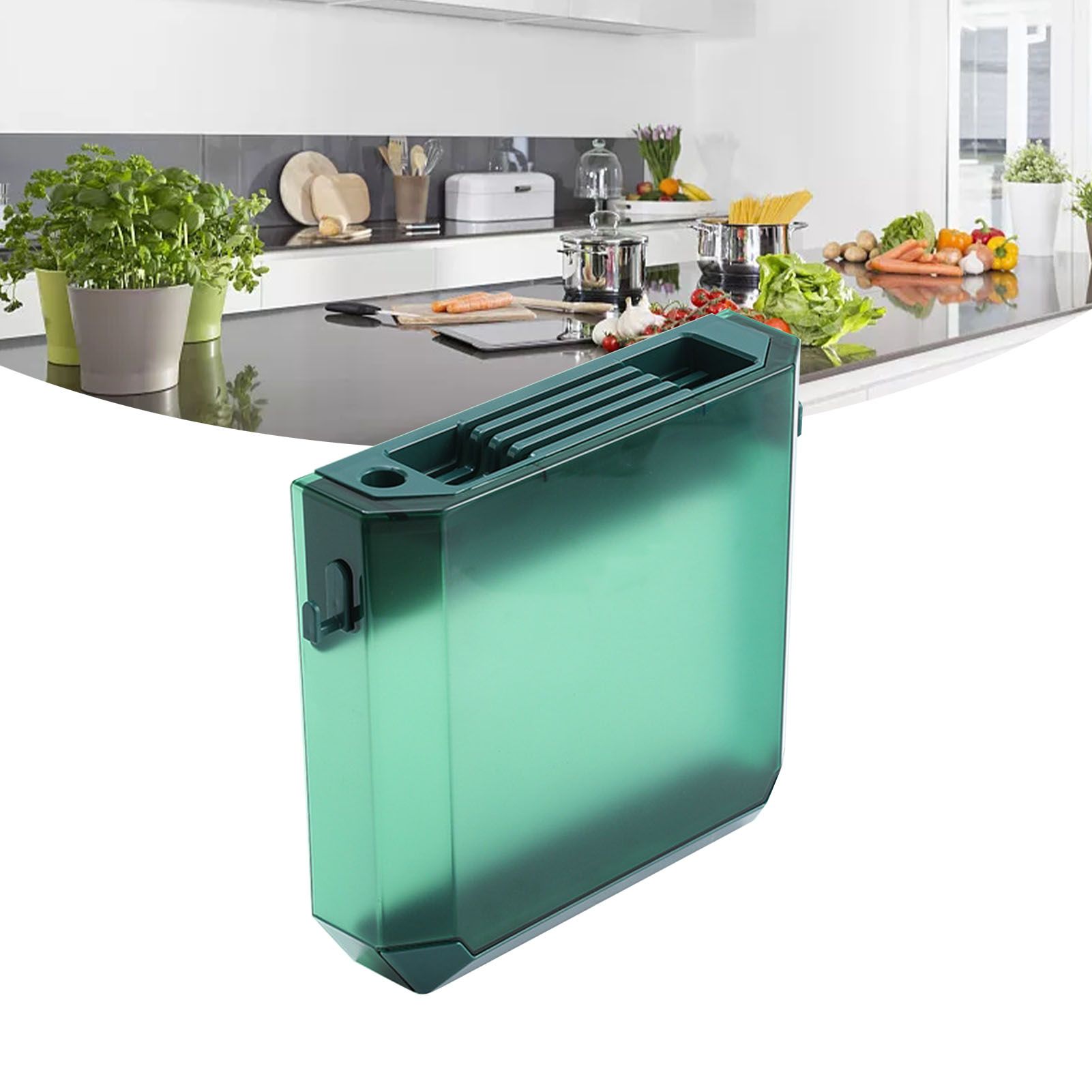 Kitchen Knife Holder Transparent PET Wall Mounted Storage Block Tools Hanging view 5