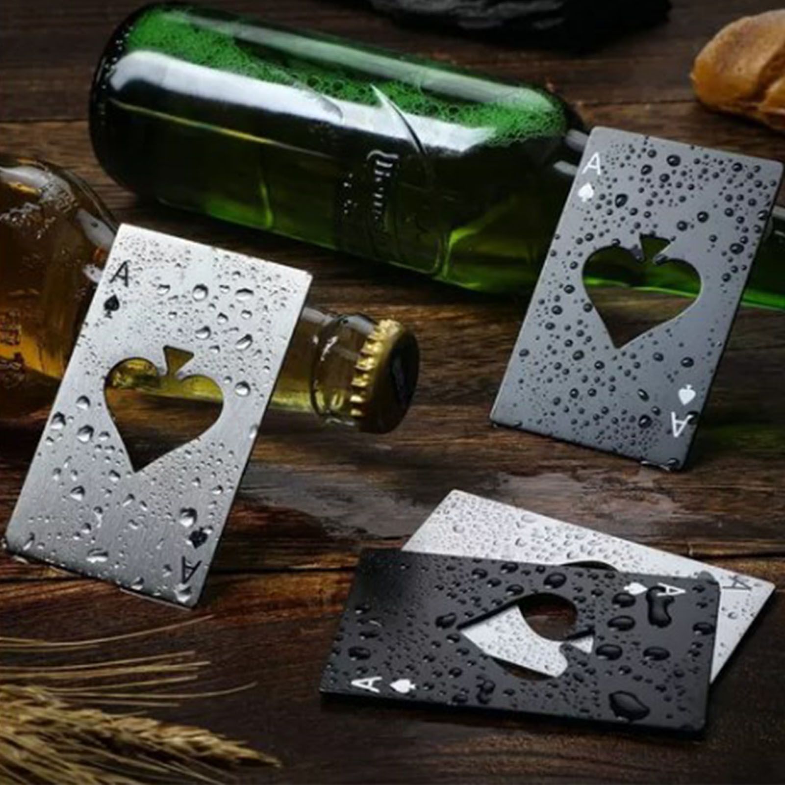 20pcs Stainless Steel Poker Card Bottle Opener Rust Prevention Exquisite Beer view 12