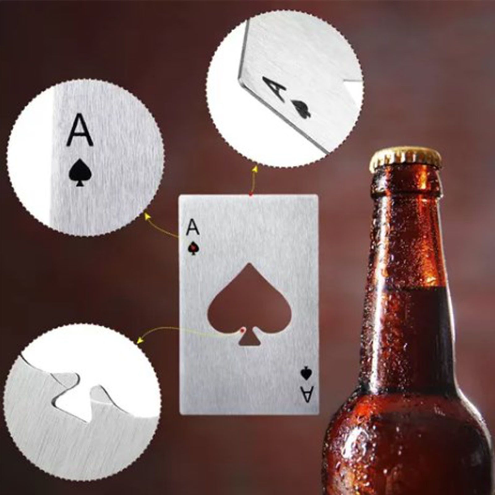 20pcs Stainless Steel Poker Card Bottle Opener Rust Prevention Exquisite Beer view 13