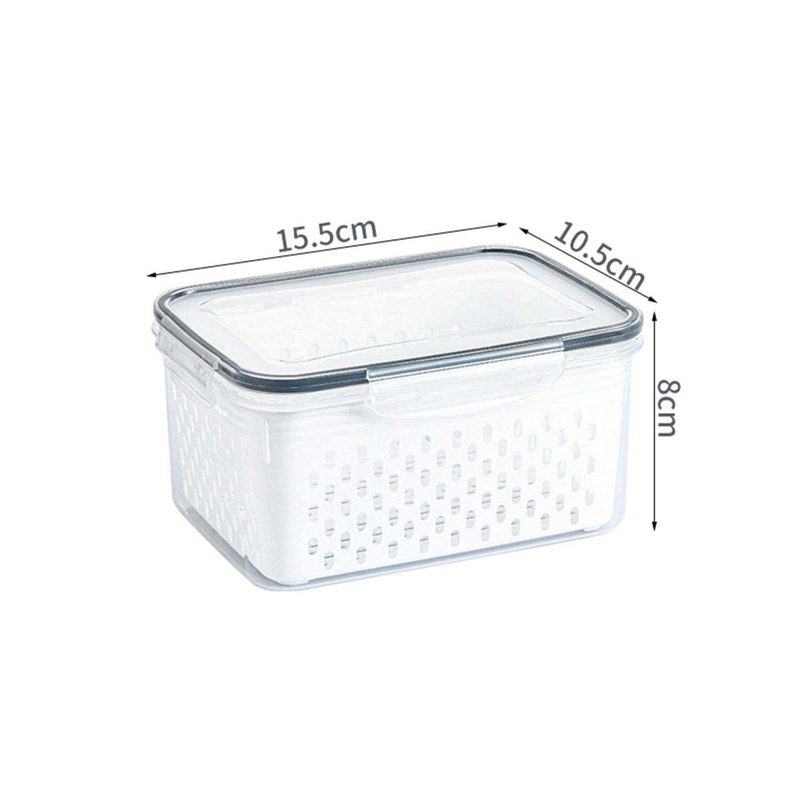 Drain Storage Basket Box Transparent Fruit Vegetable Storage Container for view 10