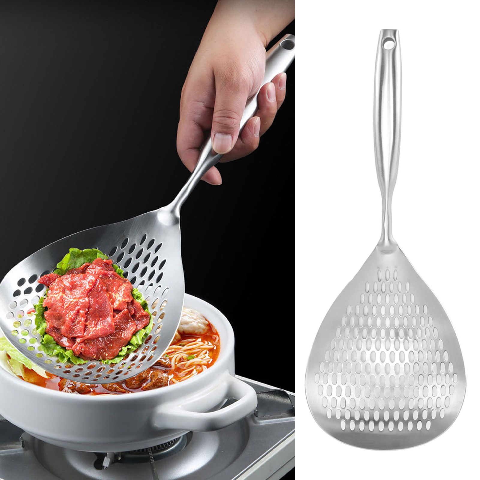 Kitchen Strainer Spoon Stainless Steel Straining Spoon Ladle Spider Strainer view 11