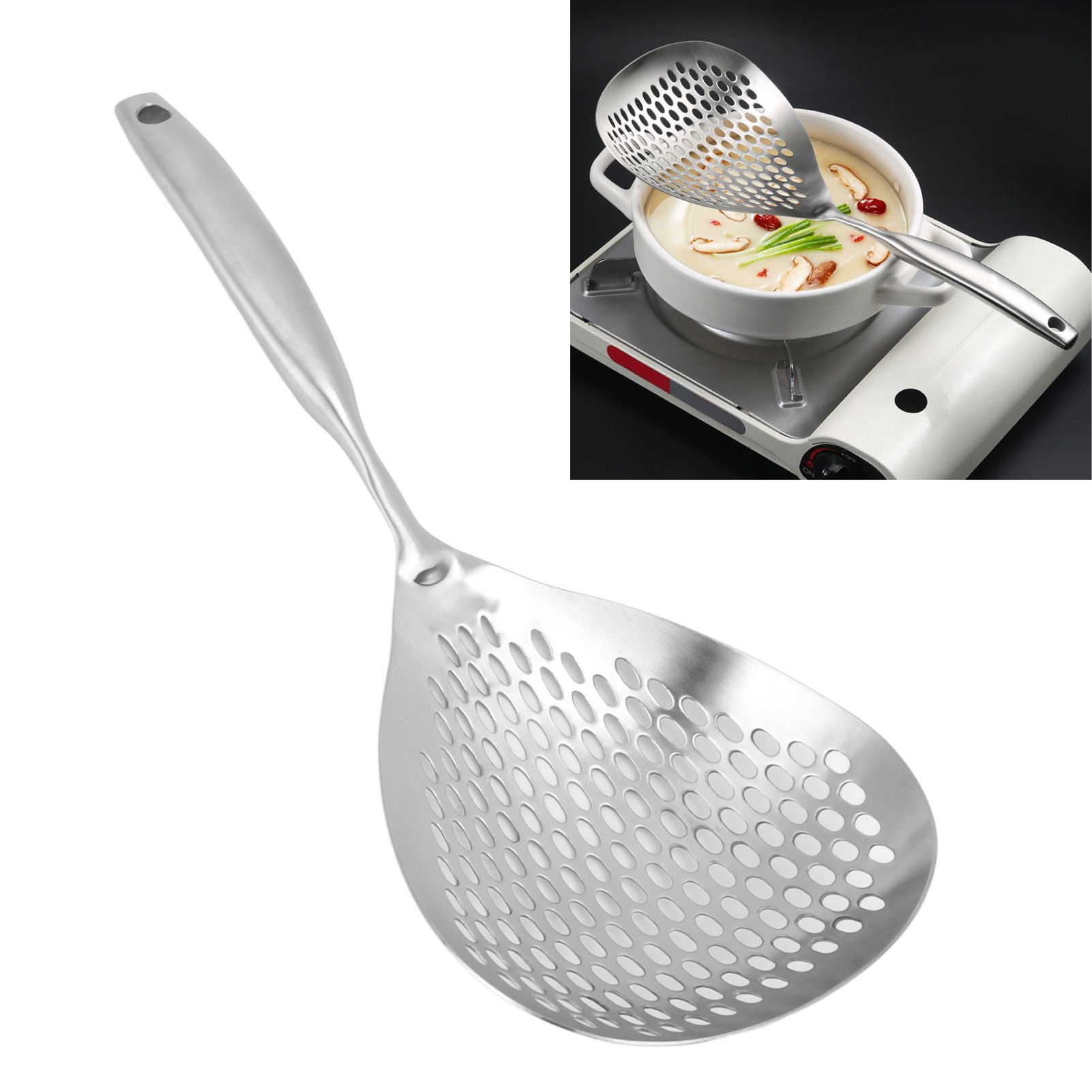Kitchen Strainer Spoon Stainless Steel Straining Spoon Ladle Spider Strainer view 12