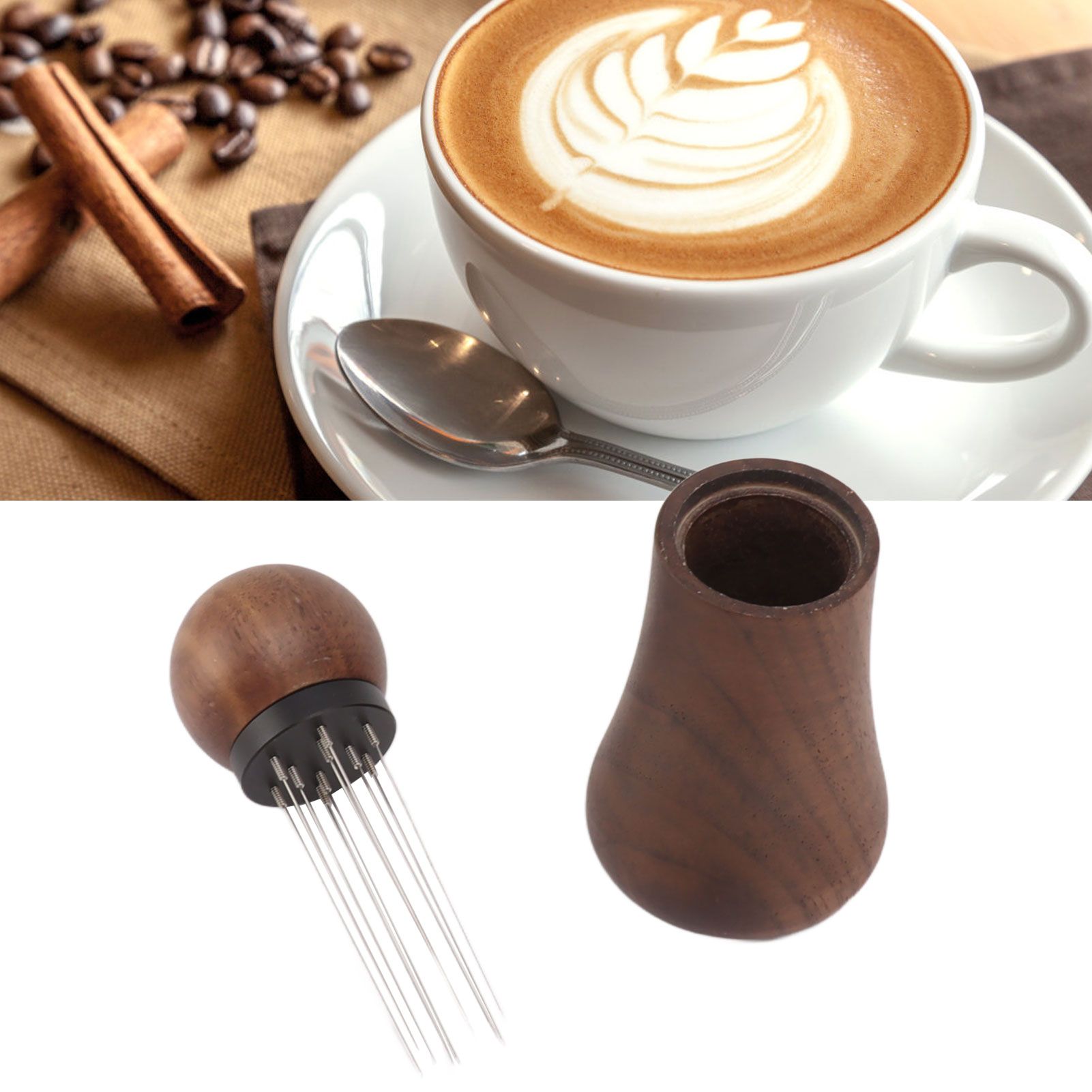 Coffee Stirring Tamper 10 Needles Stainless Steel Coffee Hand Distribution view 11