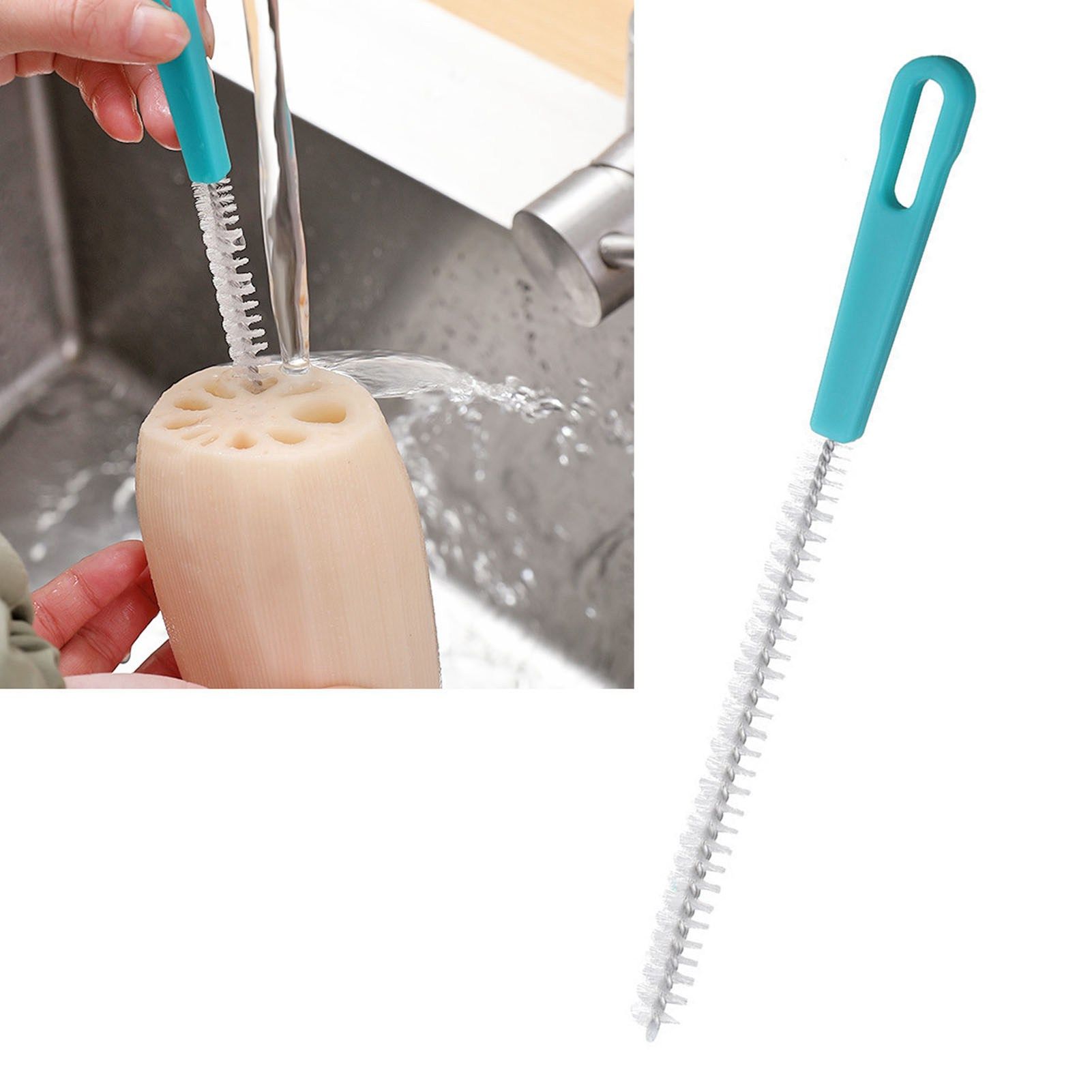 Sewer Drain Brush Nylon Plastic Mini Extra Long Straw Cleaning Brush for Pipe view 5