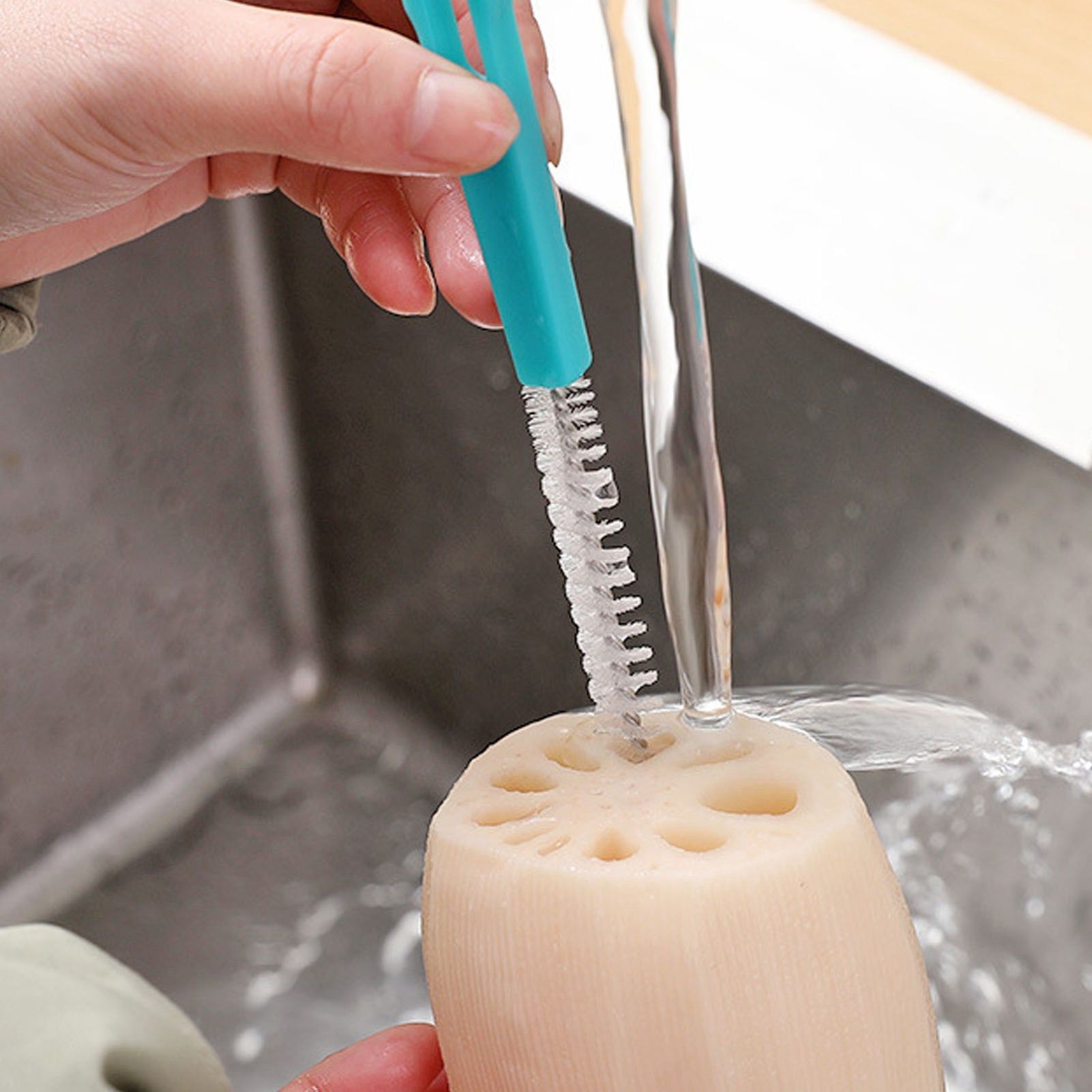 Sewer Drain Brush Nylon Plastic Mini Extra Long Straw Cleaning Brush for Pipe view 11