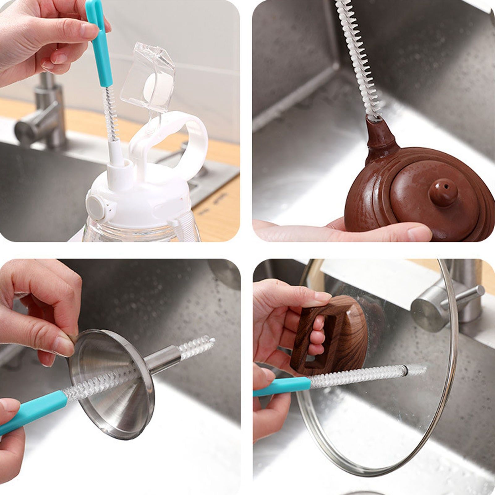 Sewer Drain Brush Nylon Plastic Mini Extra Long Straw Cleaning Brush for Pipe view 12