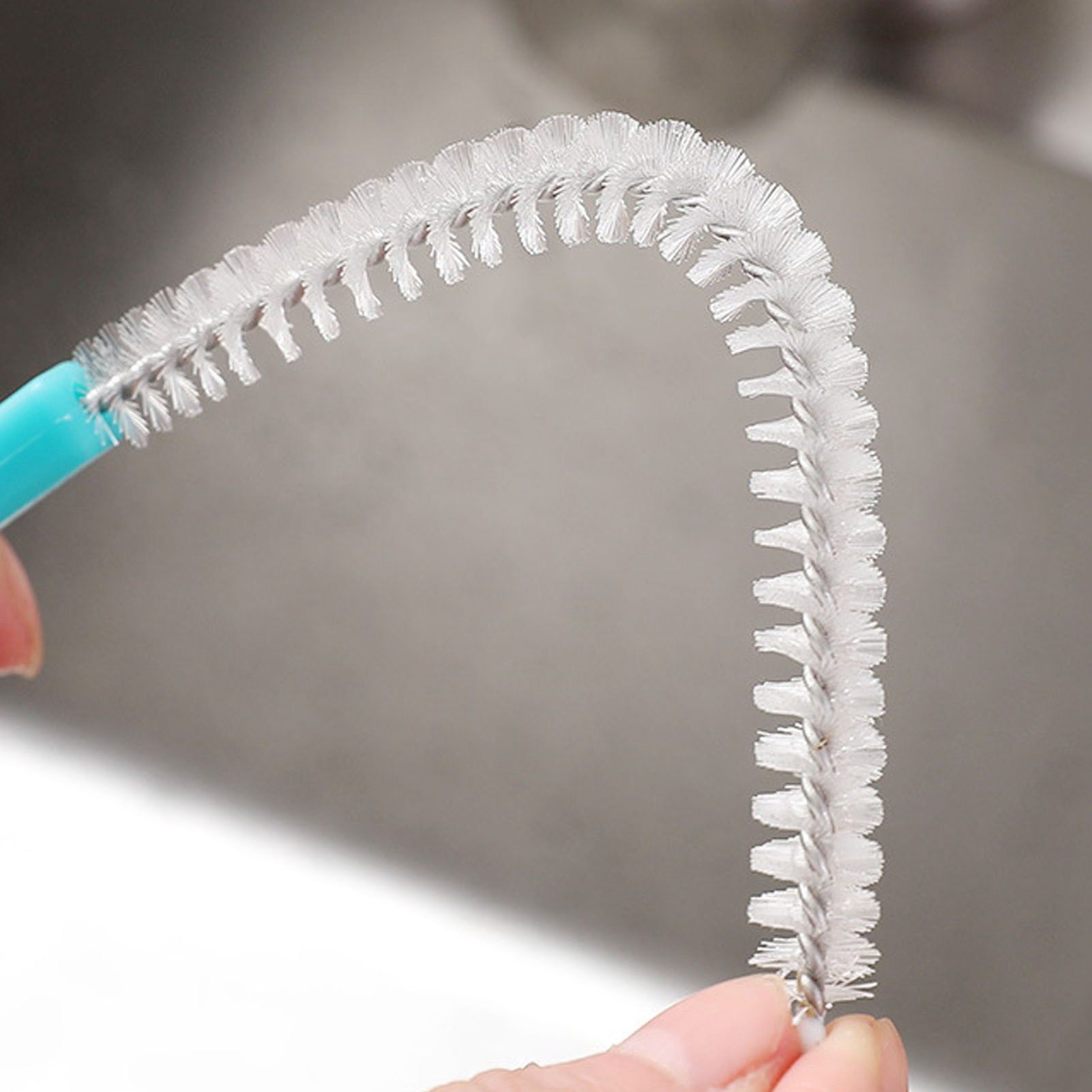 Sewer Drain Brush Nylon Plastic Mini Extra Long Straw Cleaning Brush for Pipe view 13