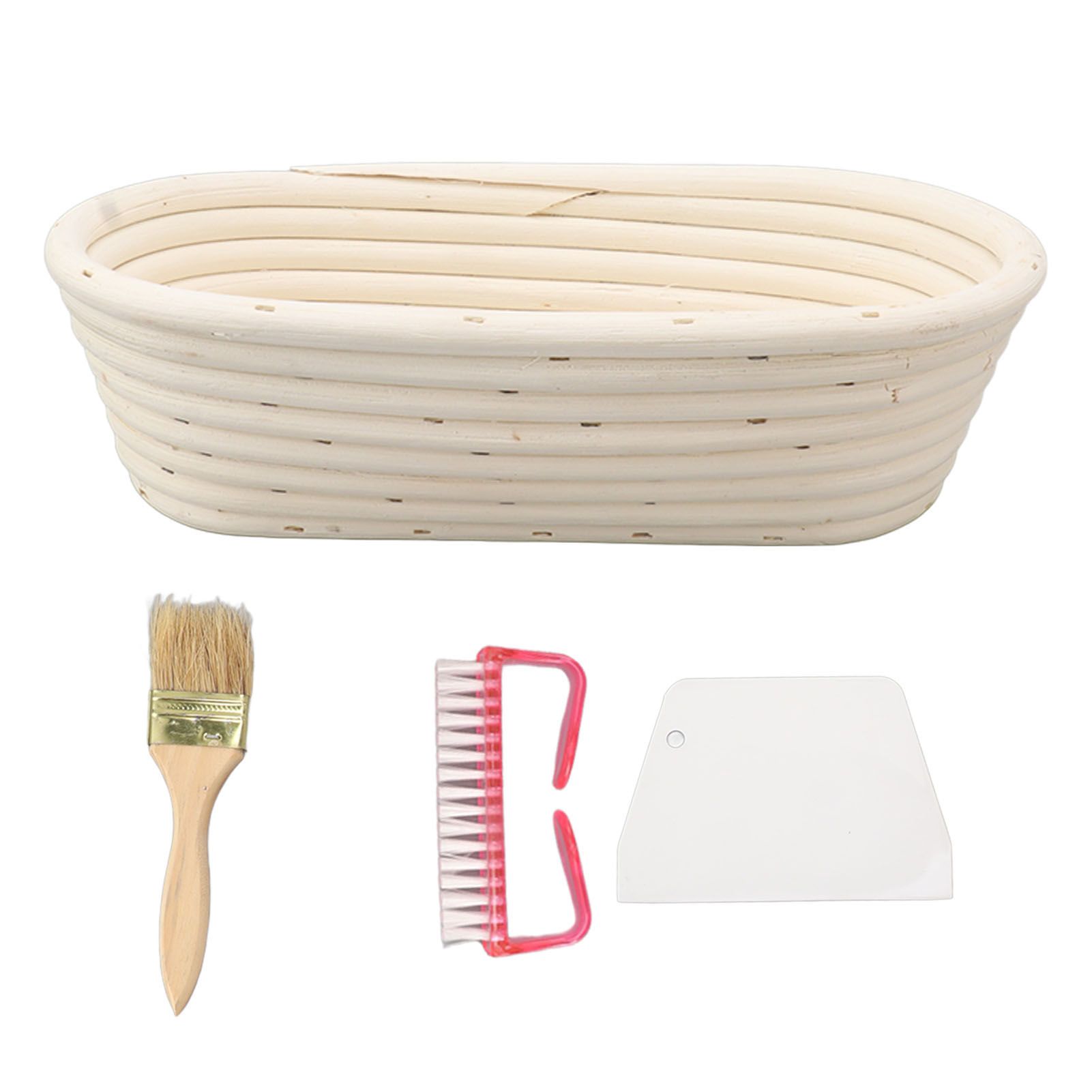 25cm Bread Proofing Basket Set Oval Natural Rattan Sourdough Proofing Basket