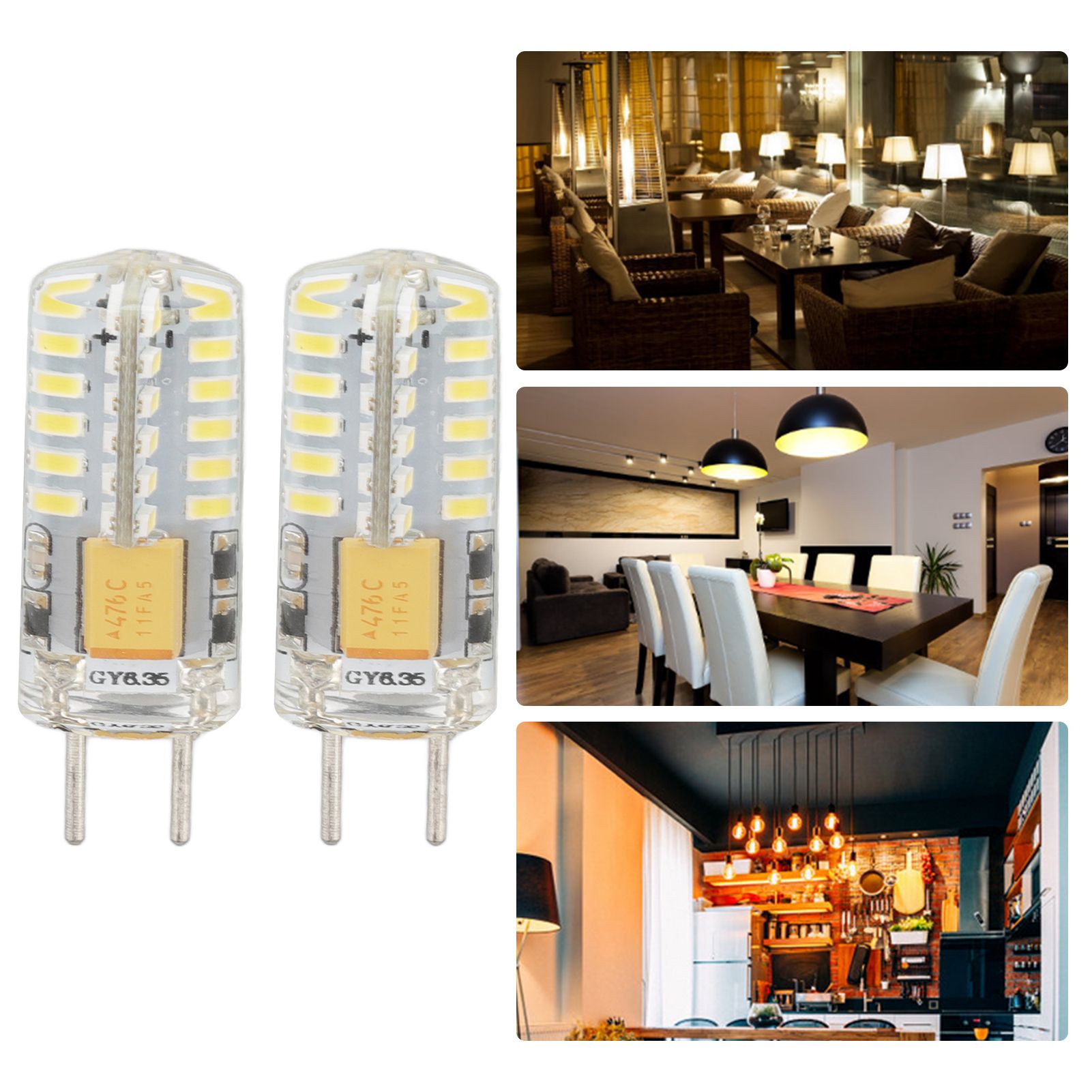 GY6.35 Bulb Eye Protection Energy Saving 6000K 3W 48 LED Light Bulb for view 11