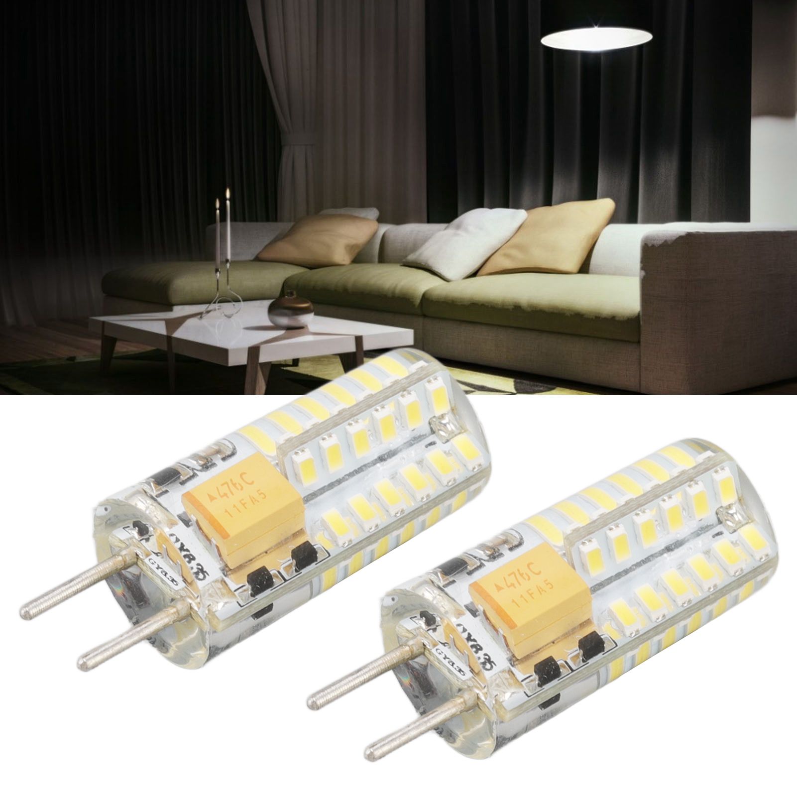 GY6.35 Bulb Eye Protection Energy Saving 6000K 3W 48 LED Light Bulb for view 12