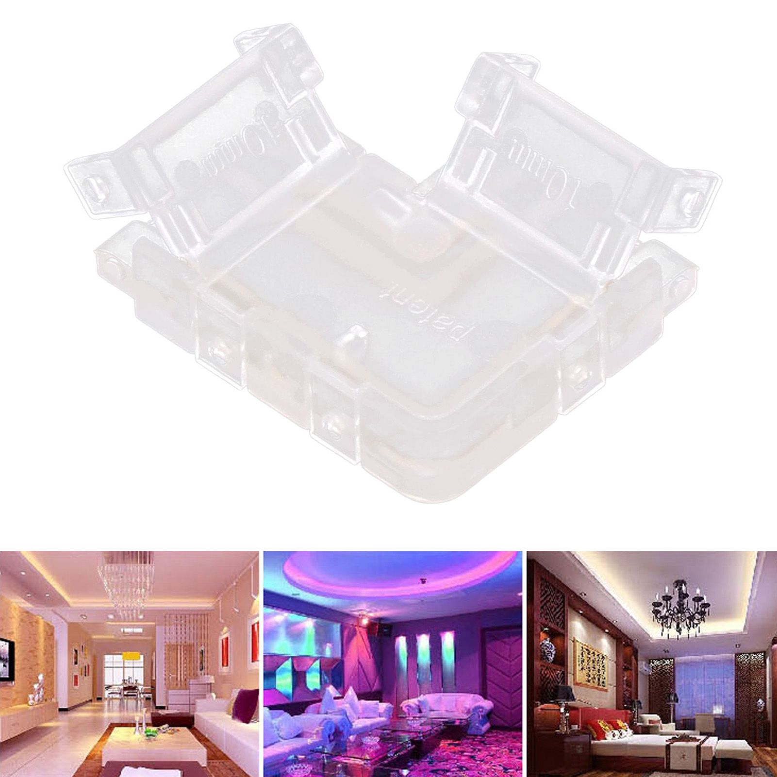 Strip Light Connector 2 Pin Solderless L Shape Seamless Terminal Extension view 11