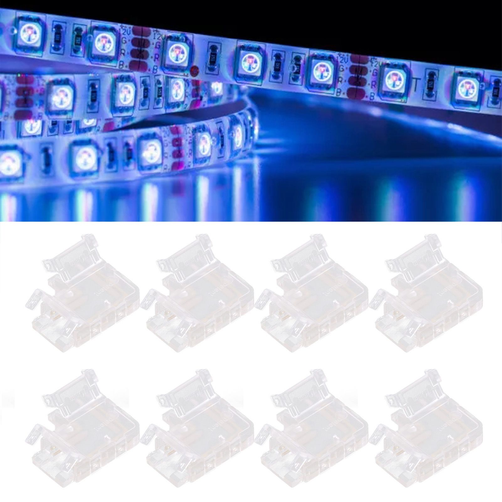 Strip Light Connector 2 Pin Solderless L Shape Seamless Terminal Extension view 12