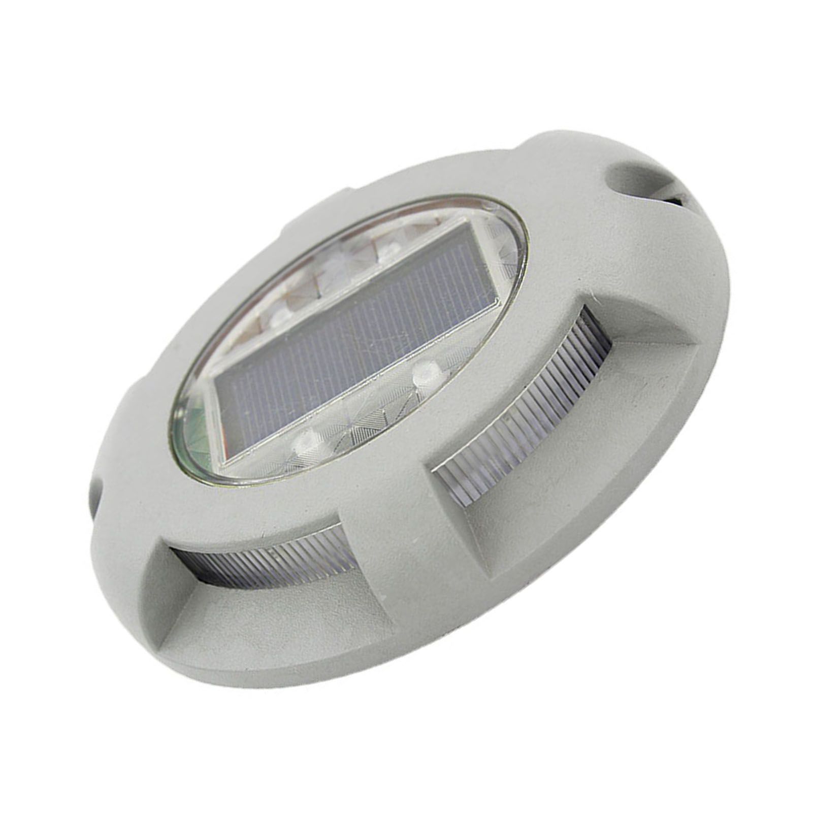 Solar Step Light IP65 Waterproof Round Aluminum Alloy Outdoor LED Stair Lamp view 2