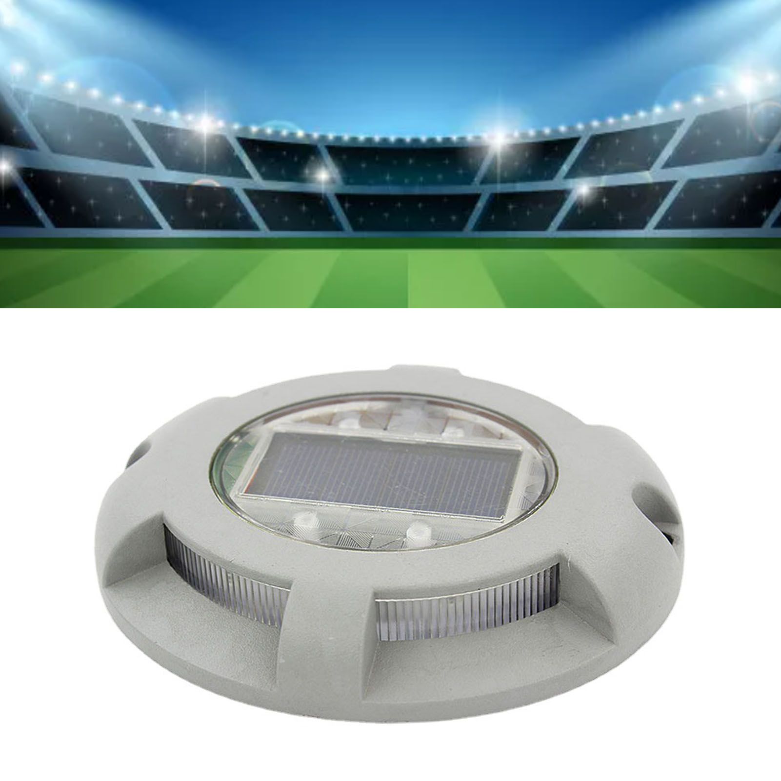 Solar Step Light IP65 Waterproof Round Aluminum Alloy Outdoor LED Stair Lamp view 6