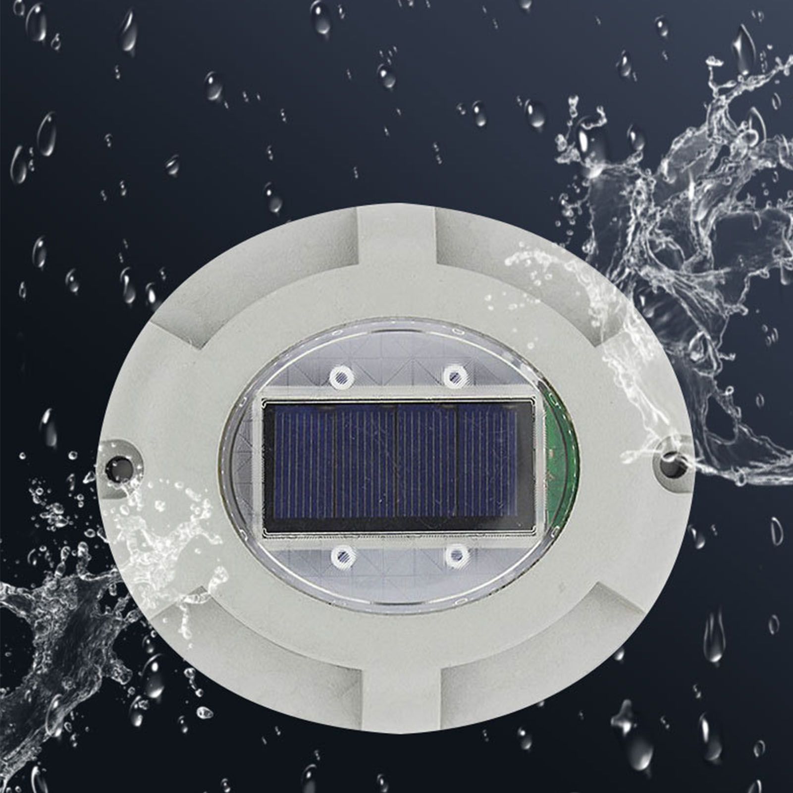 Solar Step Light IP65 Waterproof Round Aluminum Alloy Outdoor LED Stair Lamp view 13