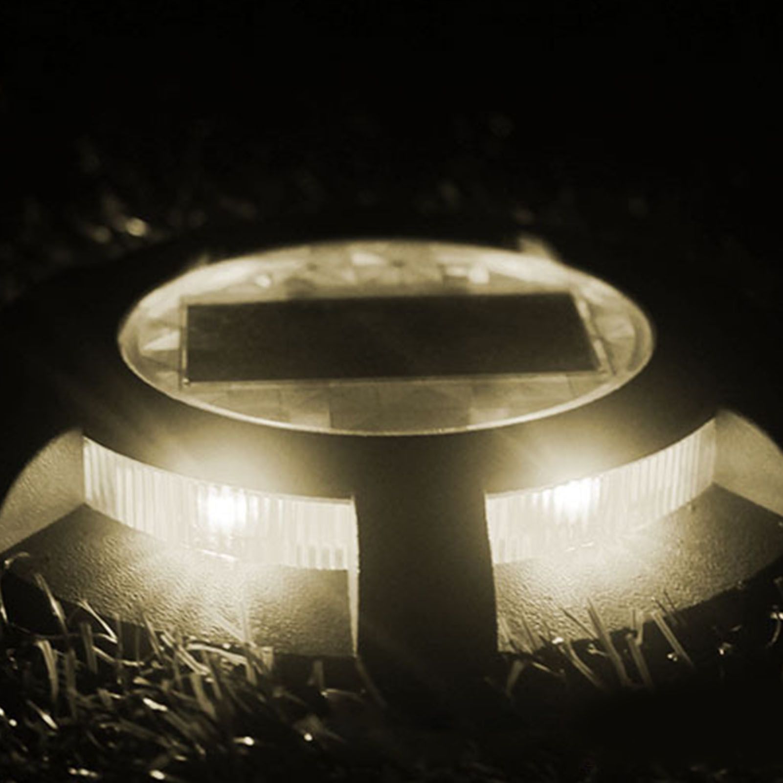 Solar Step Light IP65 Waterproof Round Aluminum Alloy Outdoor LED Stair Lamp view 14