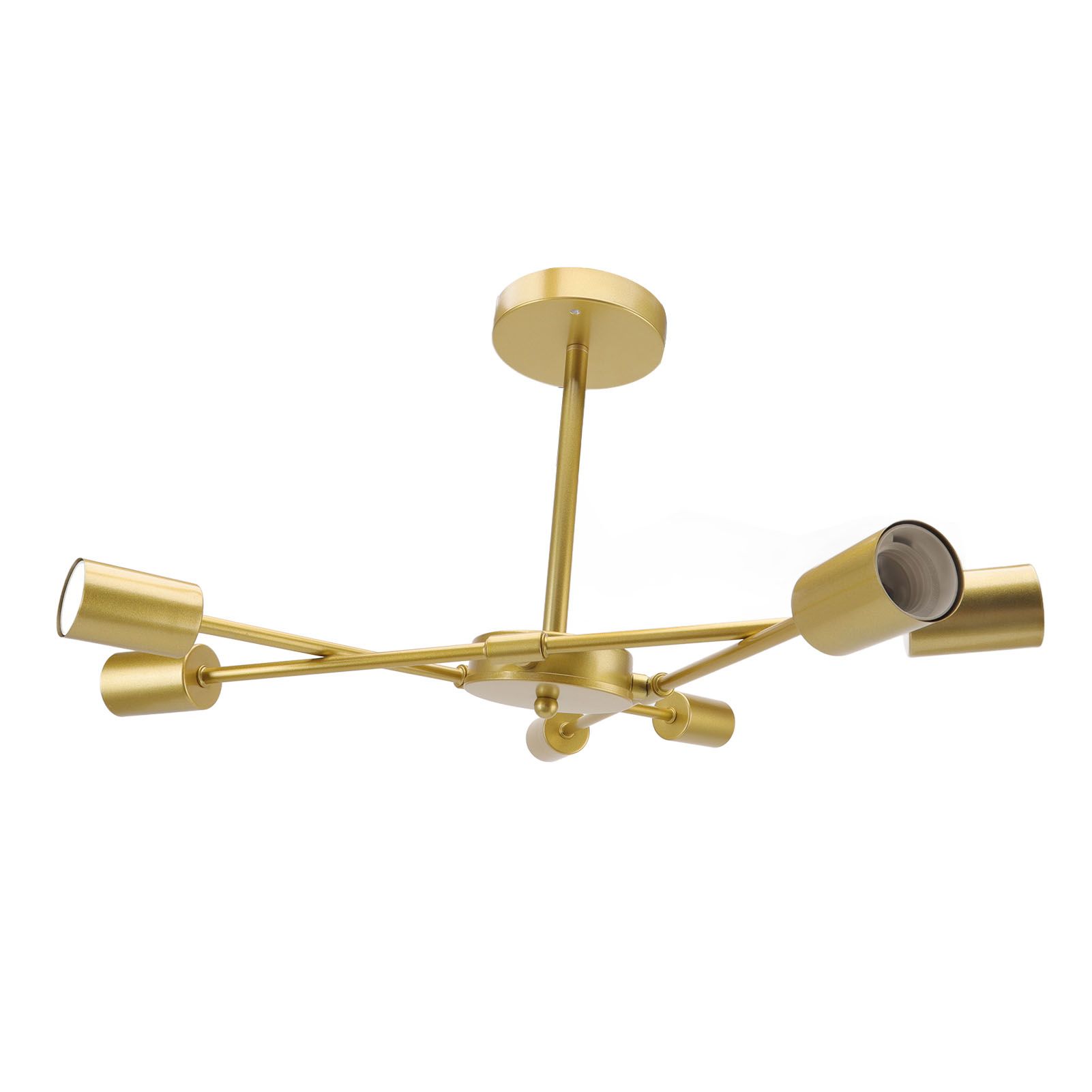 Retro Industrial 6 Light Semi Flush Mount Ceiling Light Fixture Modern Sputnik view 5