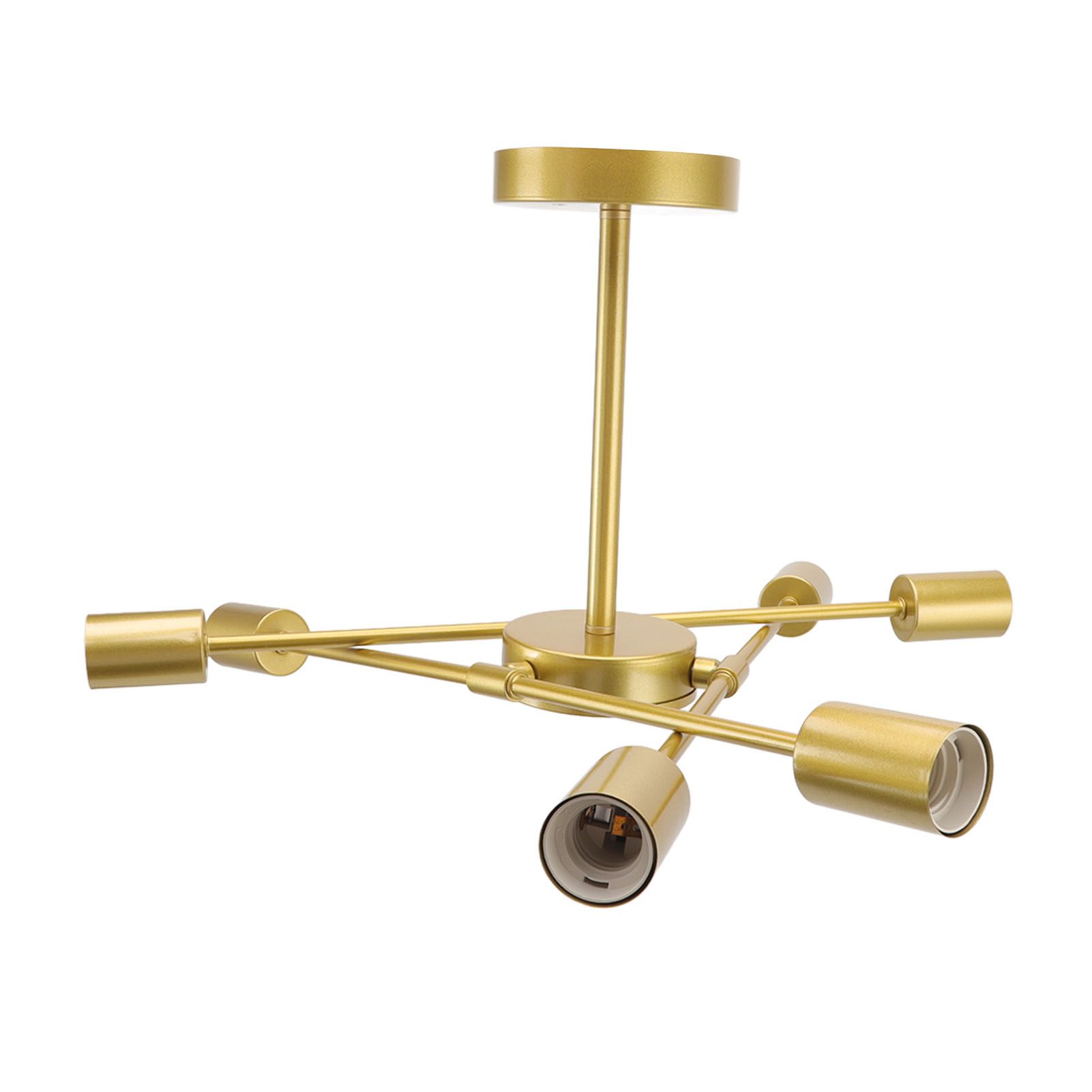 Retro Industrial 6 Light Semi Flush Mount Ceiling Light Fixture Modern Sputnik view 6