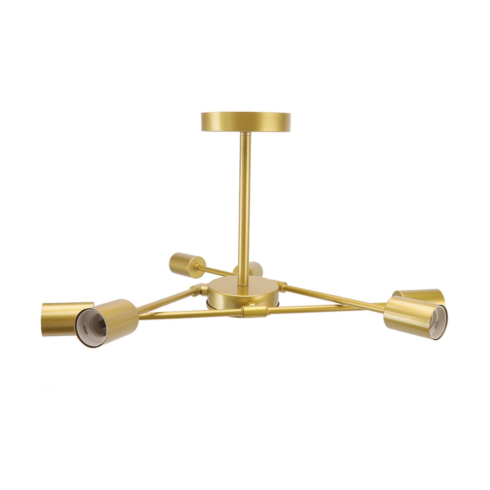 Retro Industrial 6 Light Semi Flush Mount Ceiling Light Fixture Modern Sputnik view 8