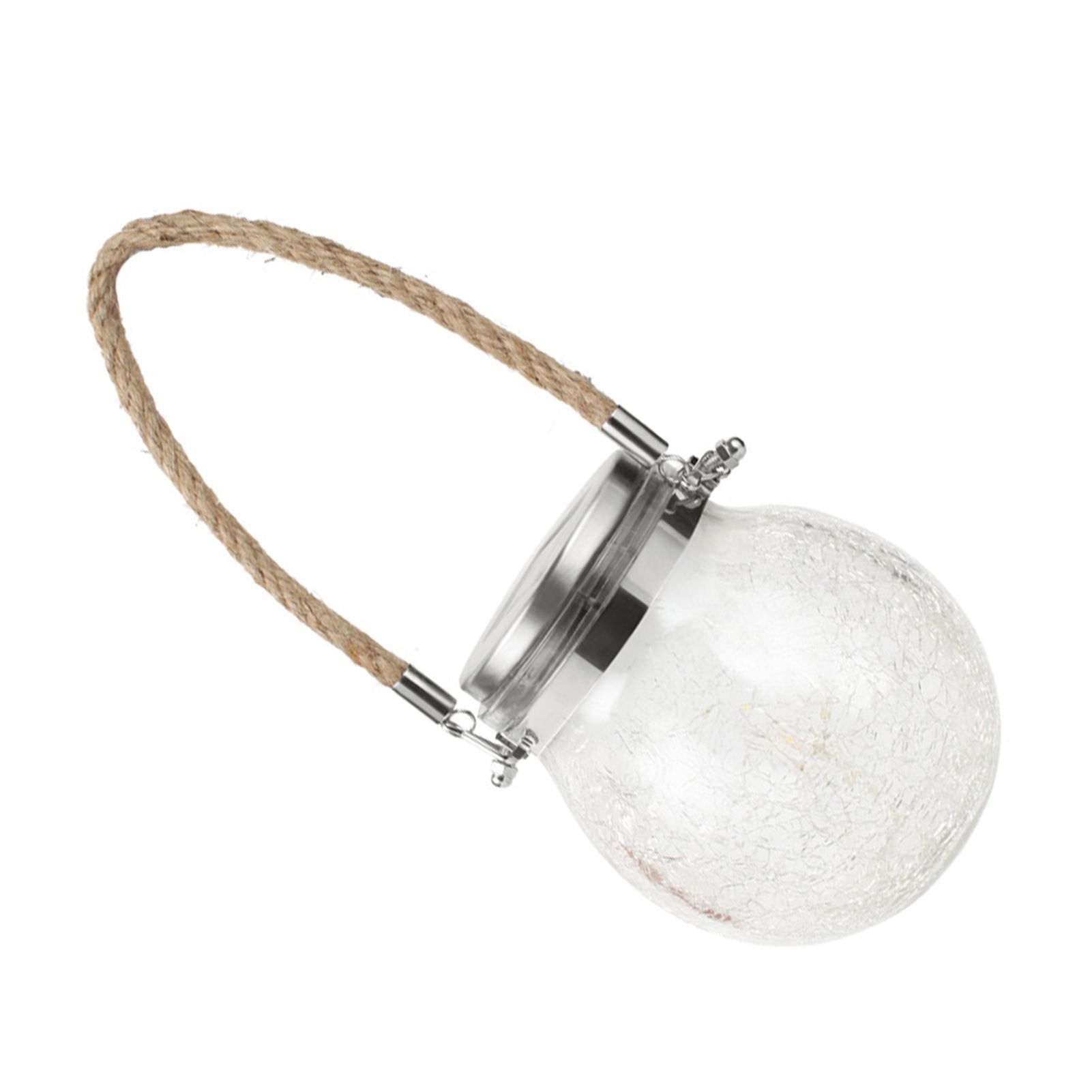 Hanging Solar Light Thickened Crackle Glass Style Waterproof Smar Sensor view 2