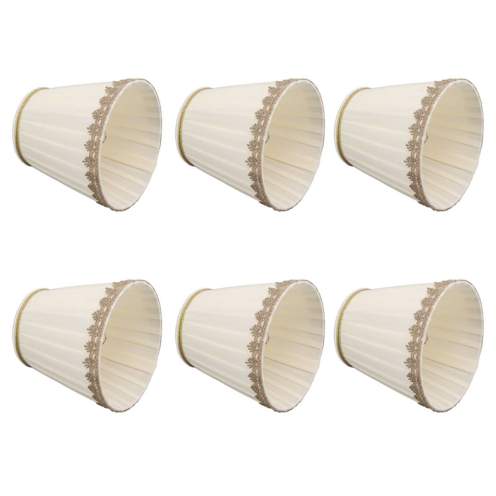6PCS Candle Lamp Lampshade Clip On Fabrics Lampshades Set for Table Lamp Wall Lamp view 3