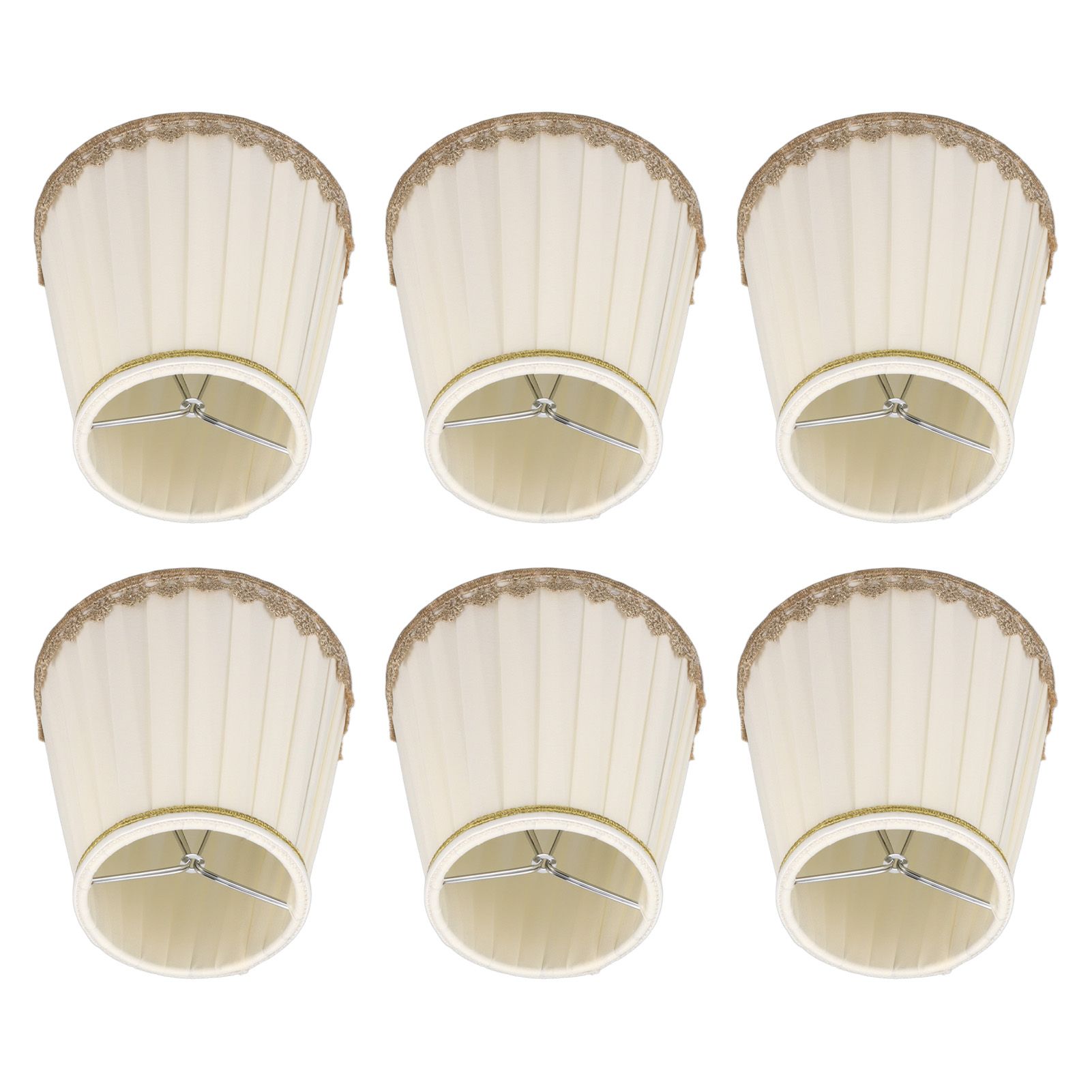 6PCS Candle Lamp Lampshade Clip On Fabrics Lampshades Set for Table Lamp Wall Lamp view 4