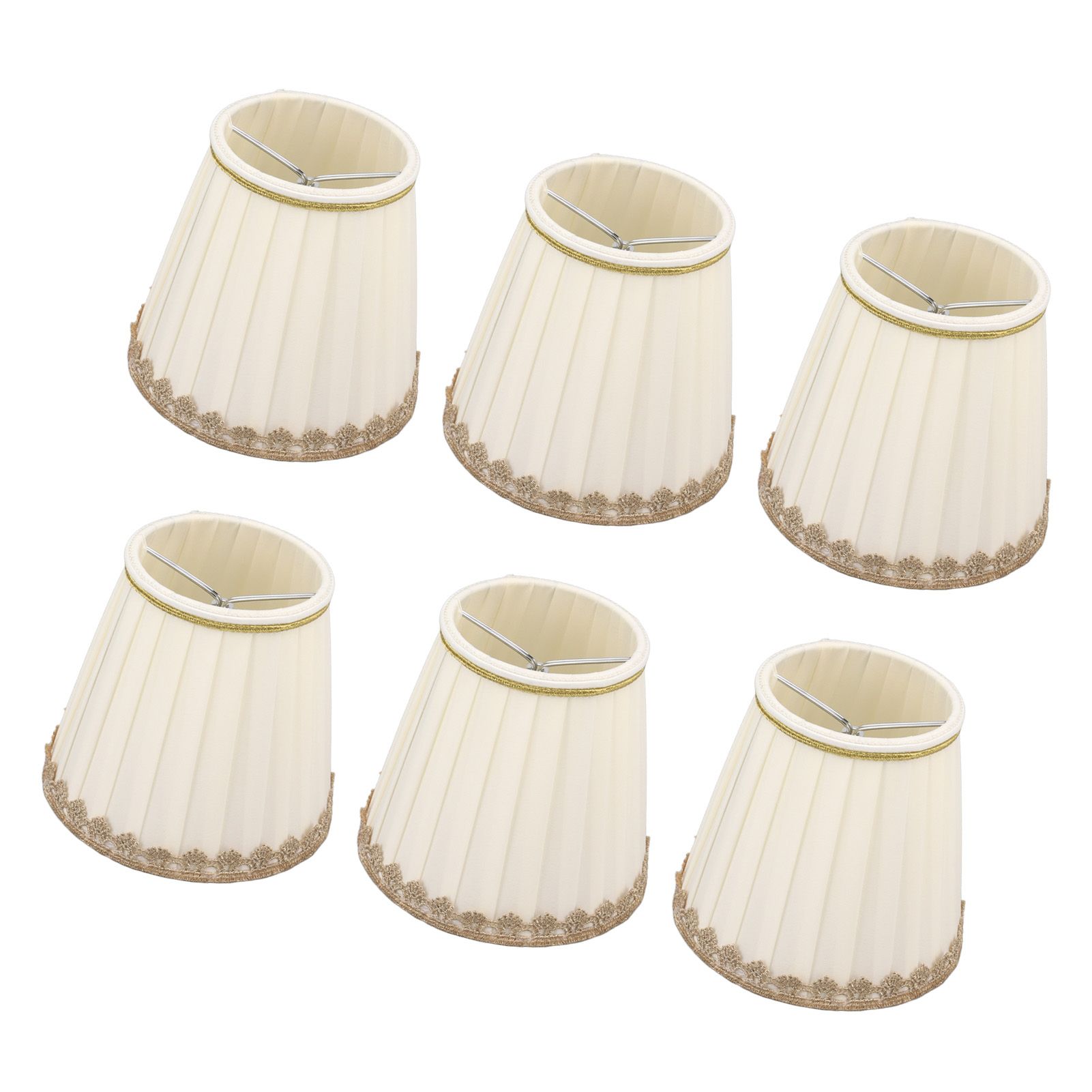 6PCS Candle Lamp Lampshade Clip On Fabrics Lampshades Set for Table Lamp Wall Lamp view 6