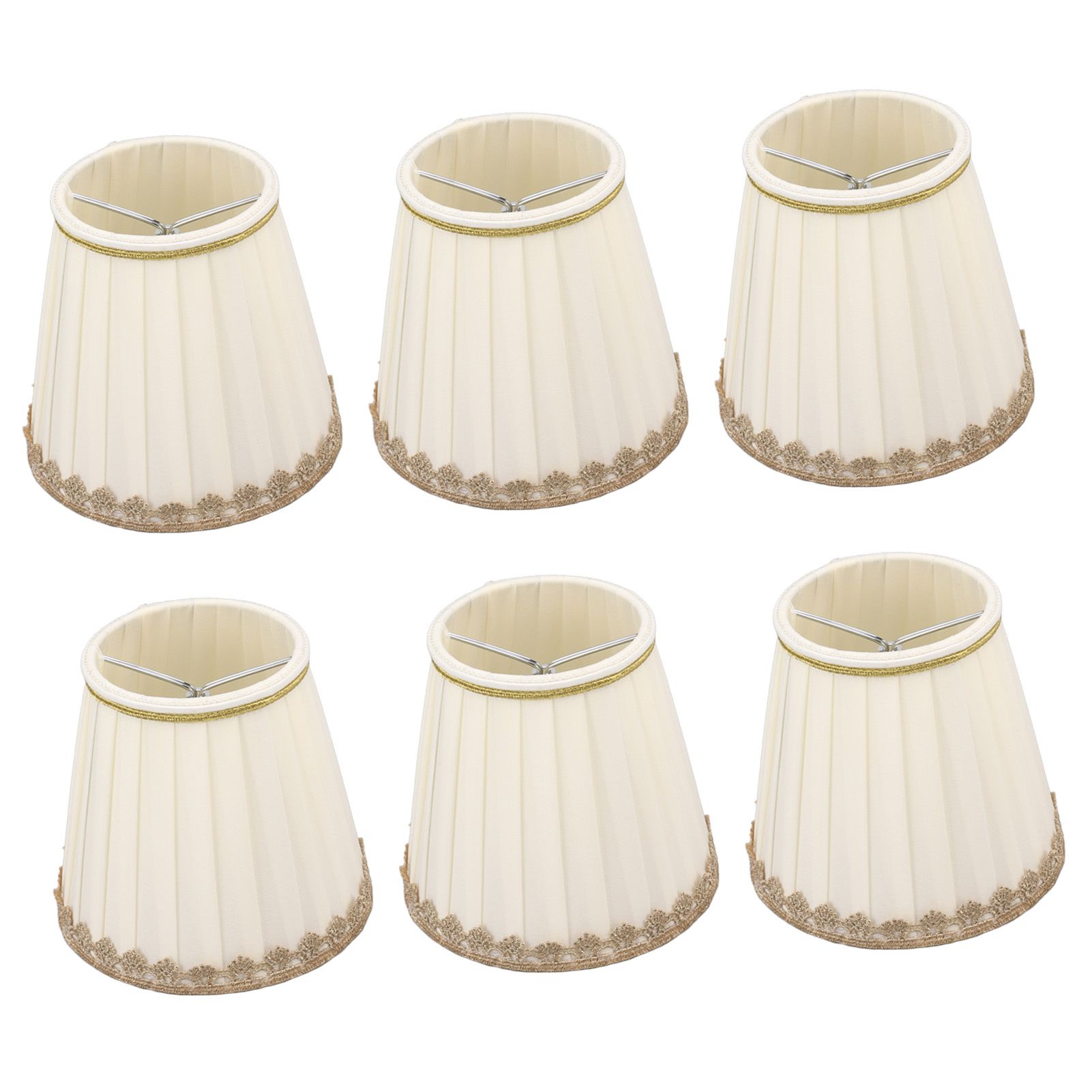 6PCS Candle Lamp Lampshade Clip On Fabrics Lampshades Set for Table Lamp Wall Lamp view 8