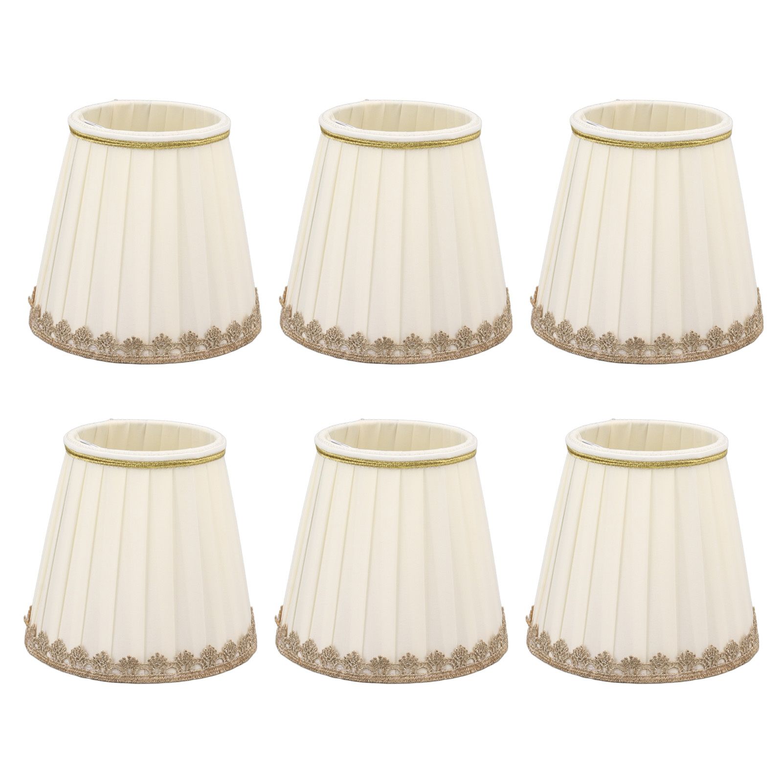 6PCS Candle Lamp Lampshade Clip On Fabrics Lampshades Set for Table Lamp Wall Lamp view 10