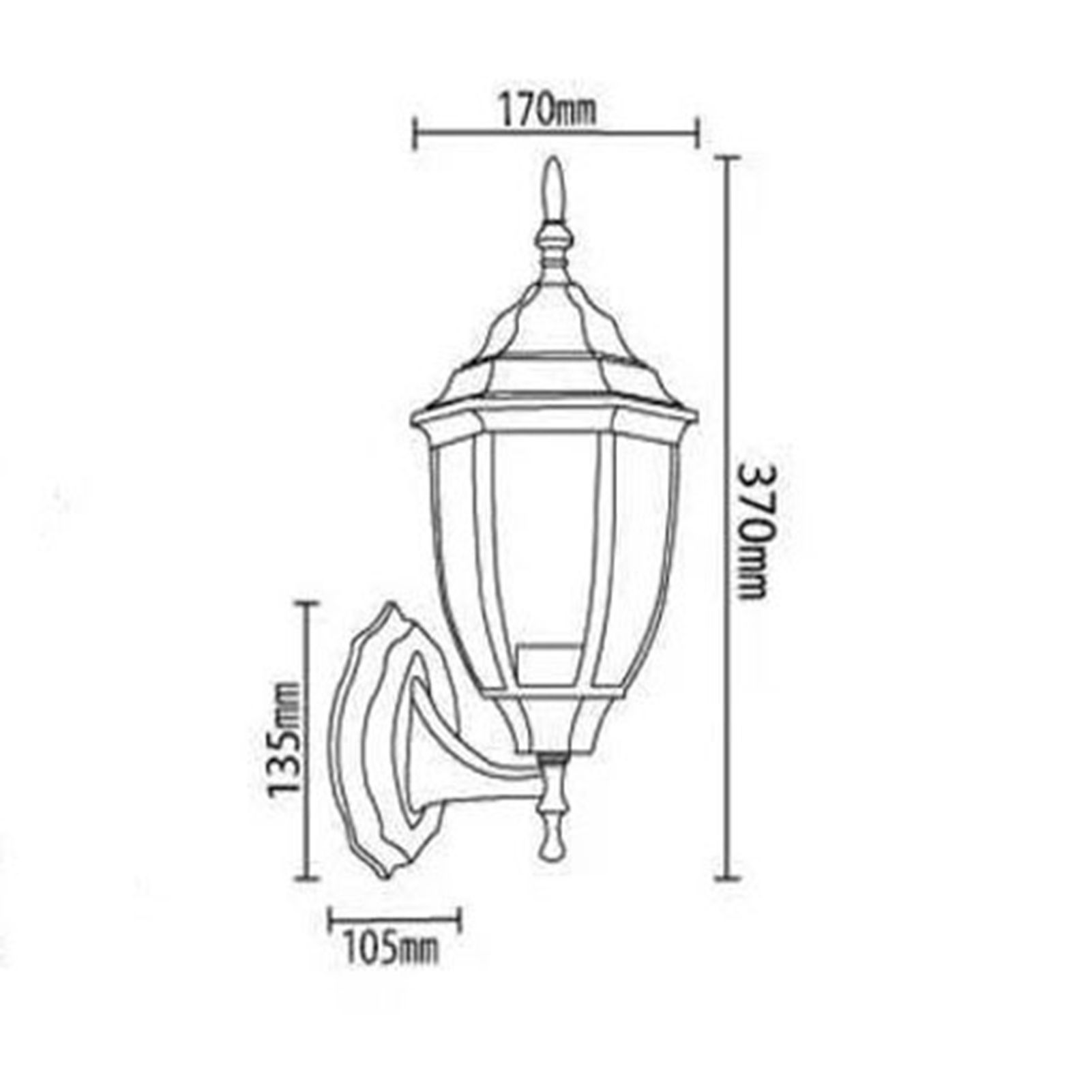 Hex Garden Wall Lamp Waterproof Outdoor Wall Light Corridor Courtyard Balcony view 5