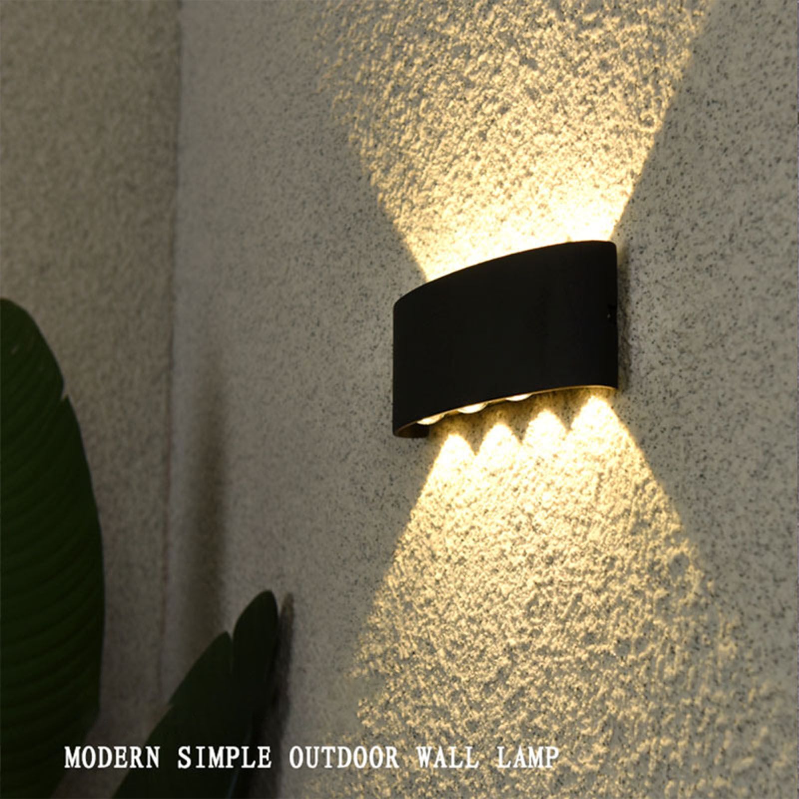 Up and Down Lights 8W 4000K Black Frame 8 Lamp Beads IP65 Waterproof LED Wall view 9