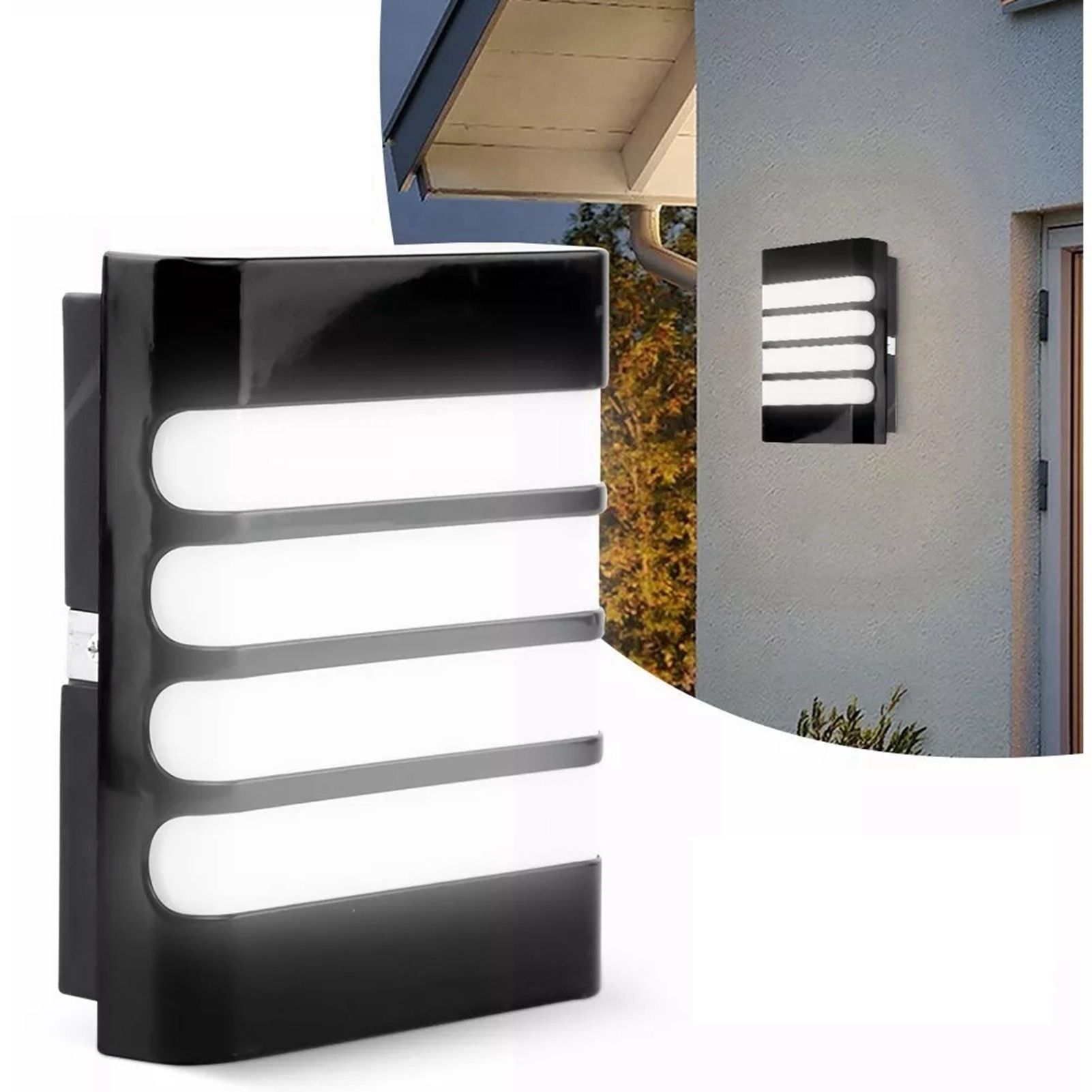 Patio Wall Light Plastic Housing Waterproof Low Power Consumption LED 6500K view 3