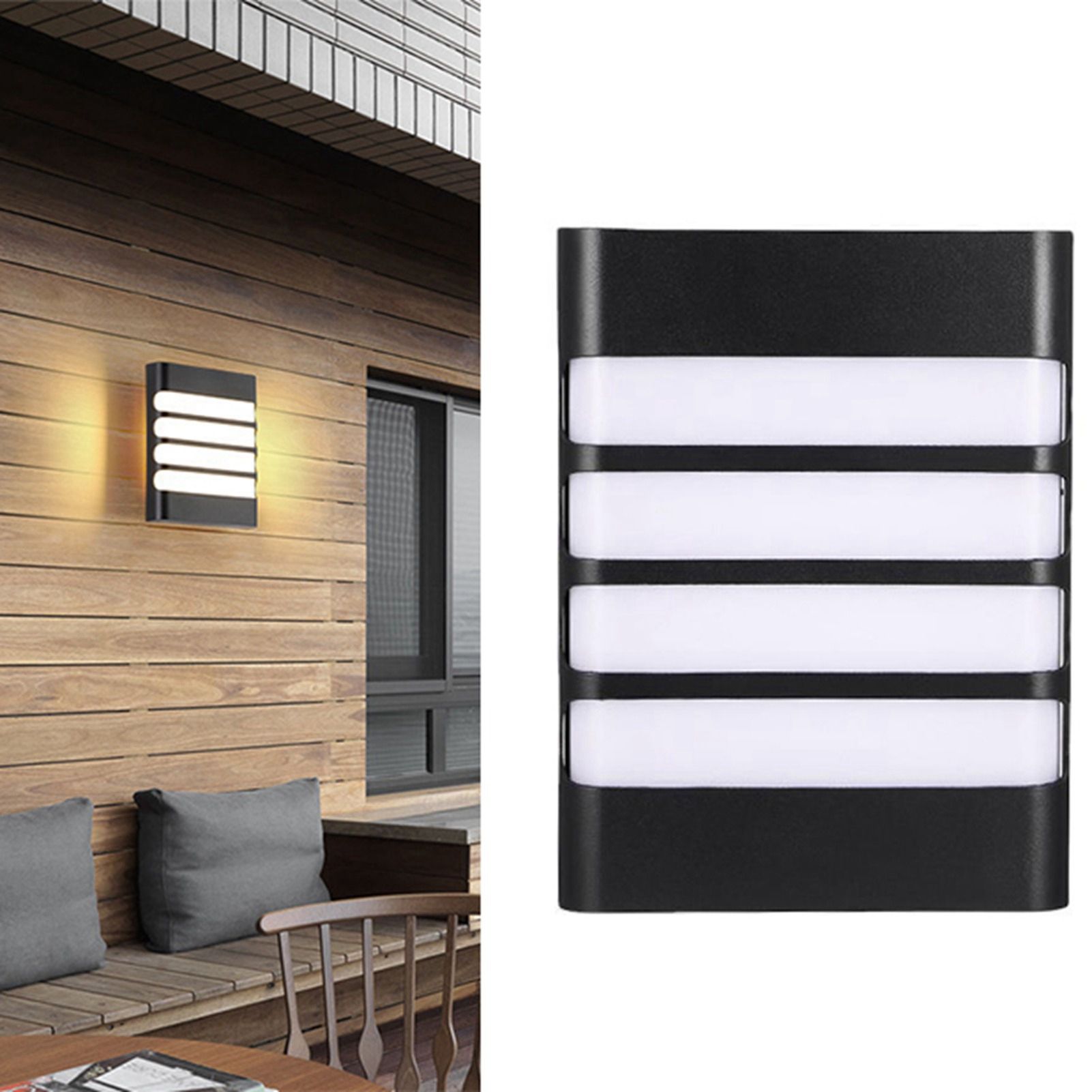 Patio Wall Light Plastic Housing Waterproof Low Power Consumption LED 6500K view 8
